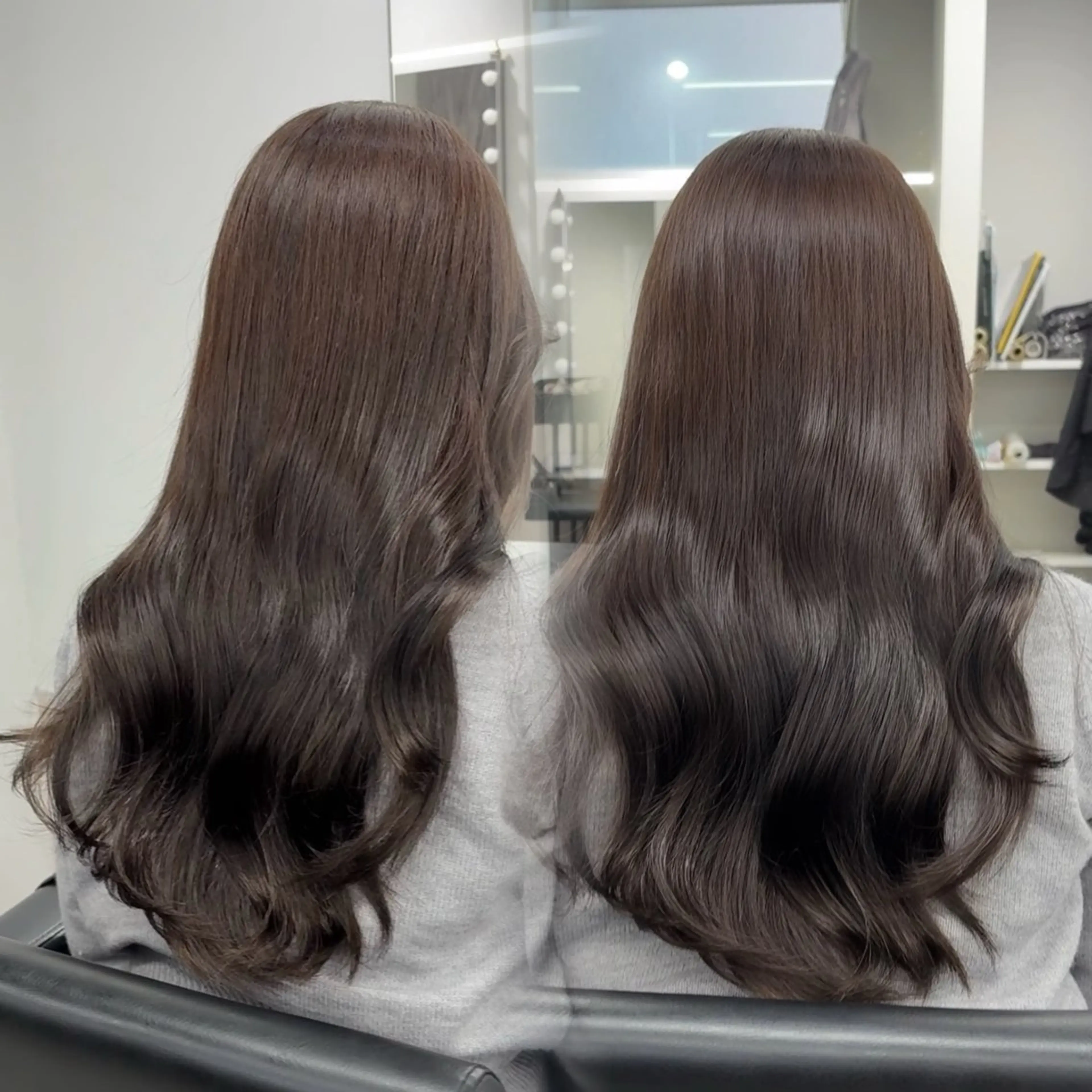 セミロング カット ヘアカラー トリートメント ブリーチなし透明感 🪄aoi🤎のヘアスタイル