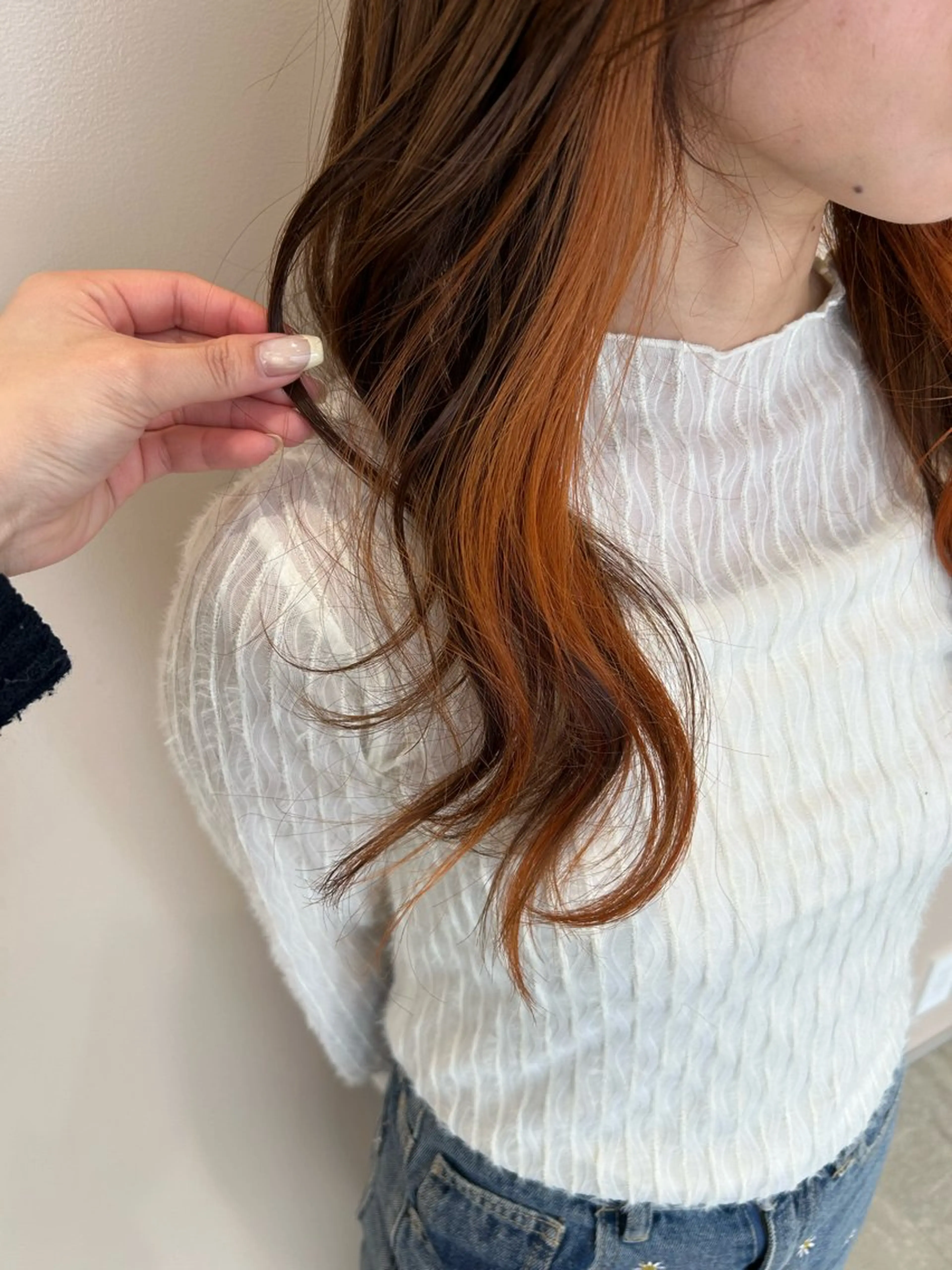 カラー イヤリングカラー 河原 亜樹のヘアスタイル