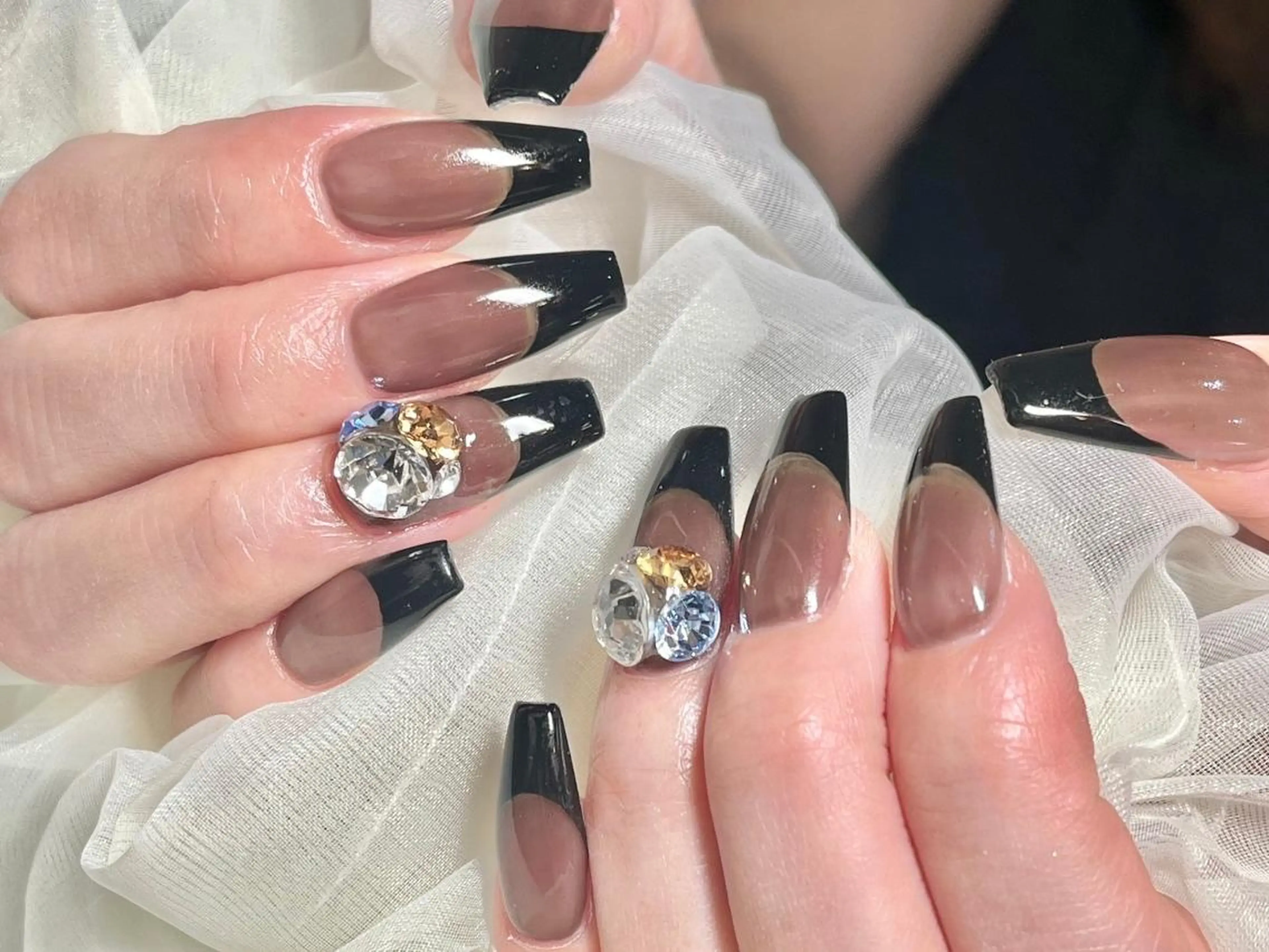 ネイル 長さ出し フレンチネイル ジェルネイル グラデーション 韓国ネイル ハンドネイル Nail&eye Belire 新宿のネイルデザイン