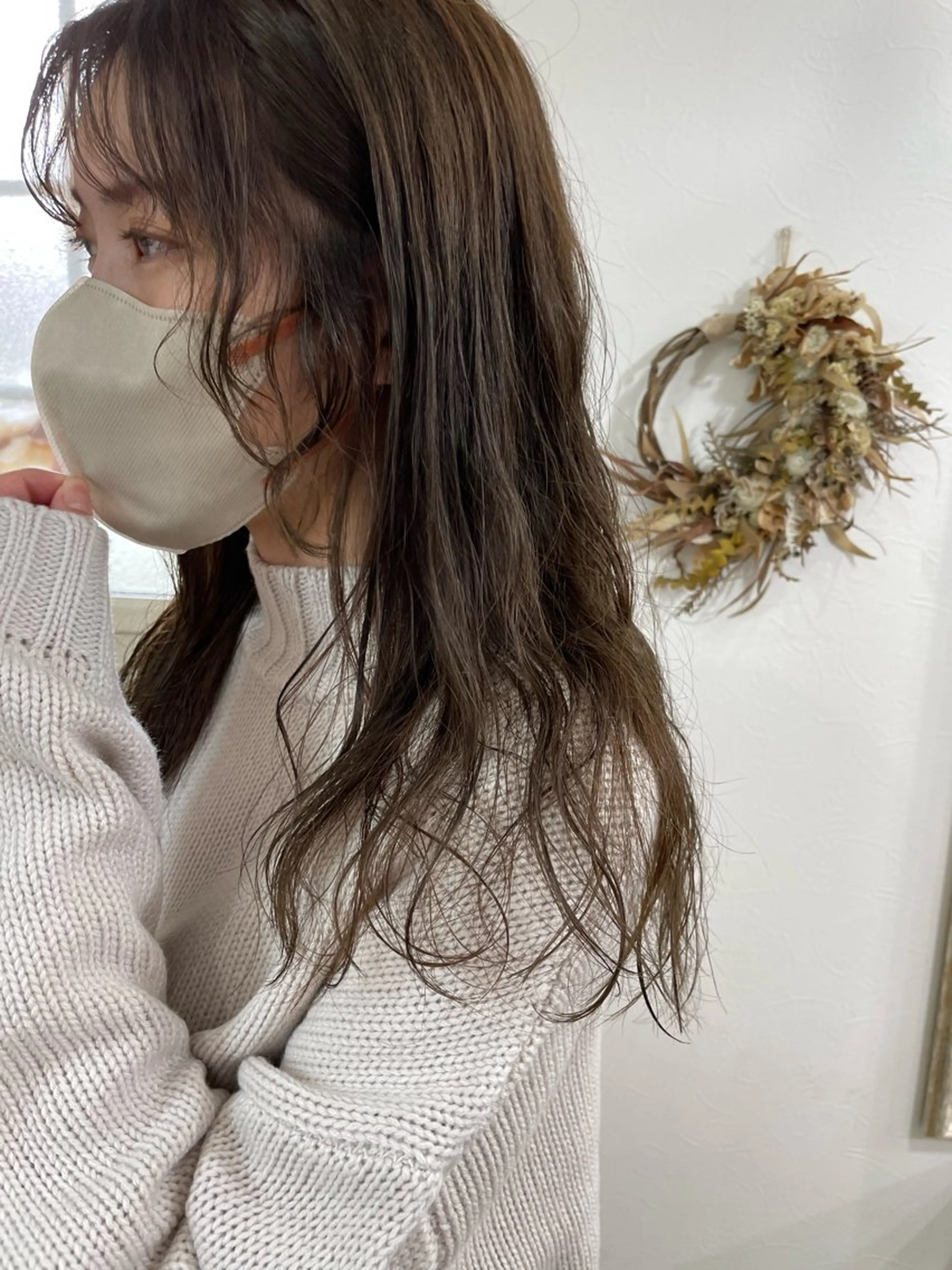 ロング カラー パーマ ヘアカラー トリートメント キノシタ マユのヘアスタイル