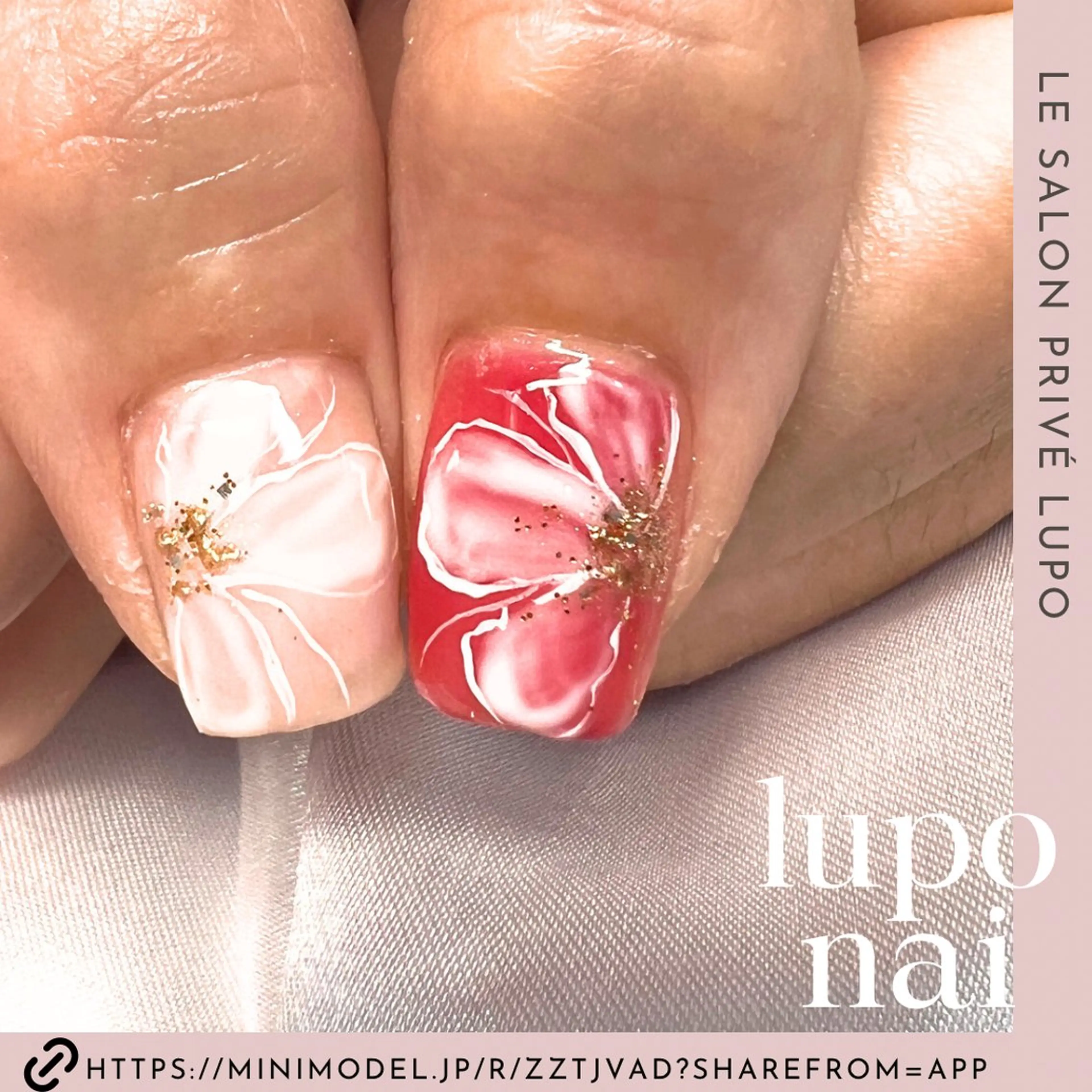 簡単なアート両手2本（オフ込み）スカルプ、ハードネイルは別料金になります。の写真