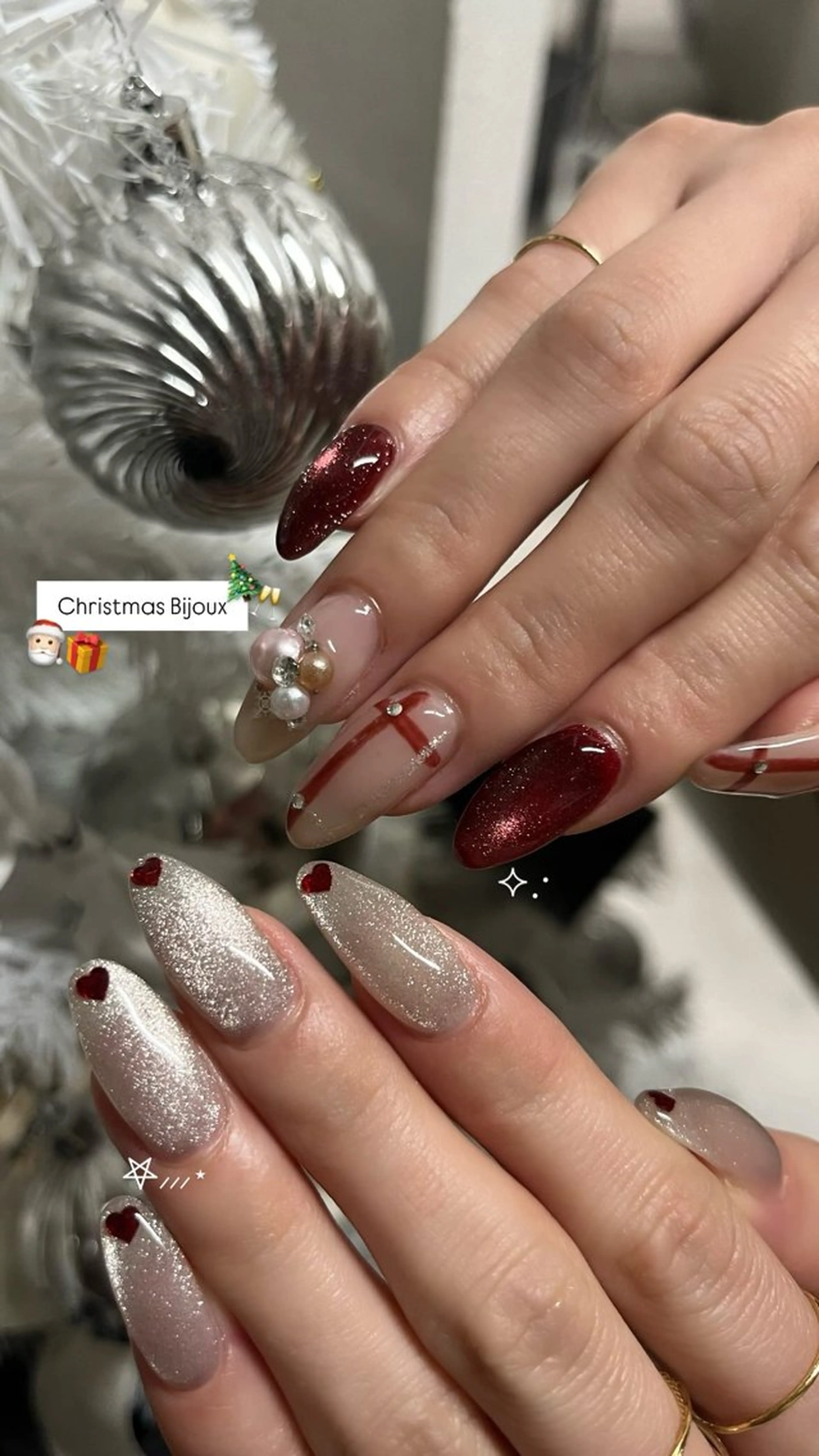 ネイル 冬ネイル クリスマス ハンドネイル Lumos/ 🎀MAI🎀のネイルデザイン