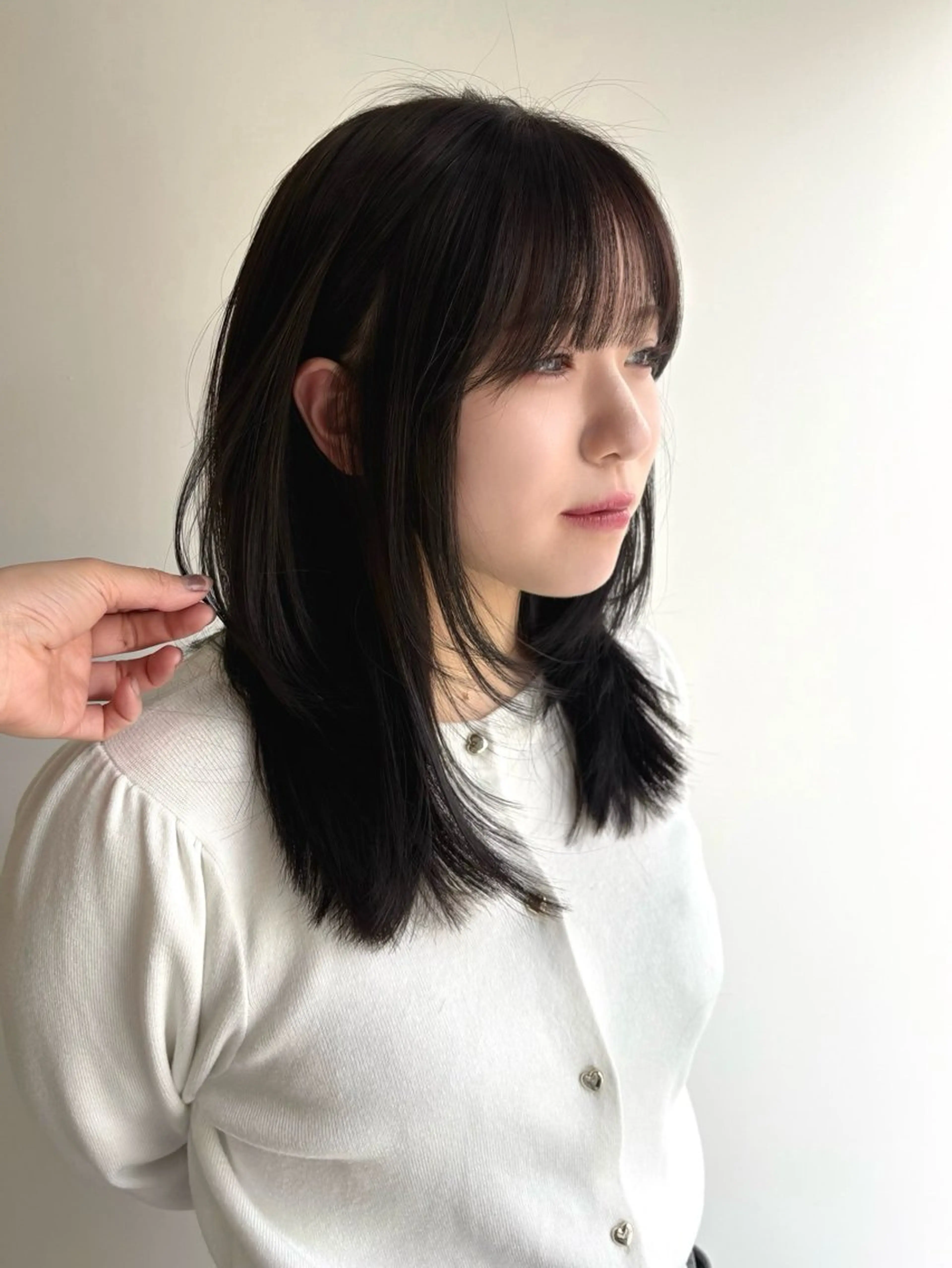 セミロング レイヤーカット ヘアカラー トリートメント 顔周り/レイヤー カット🎀ヒラバルのヘアスタイル