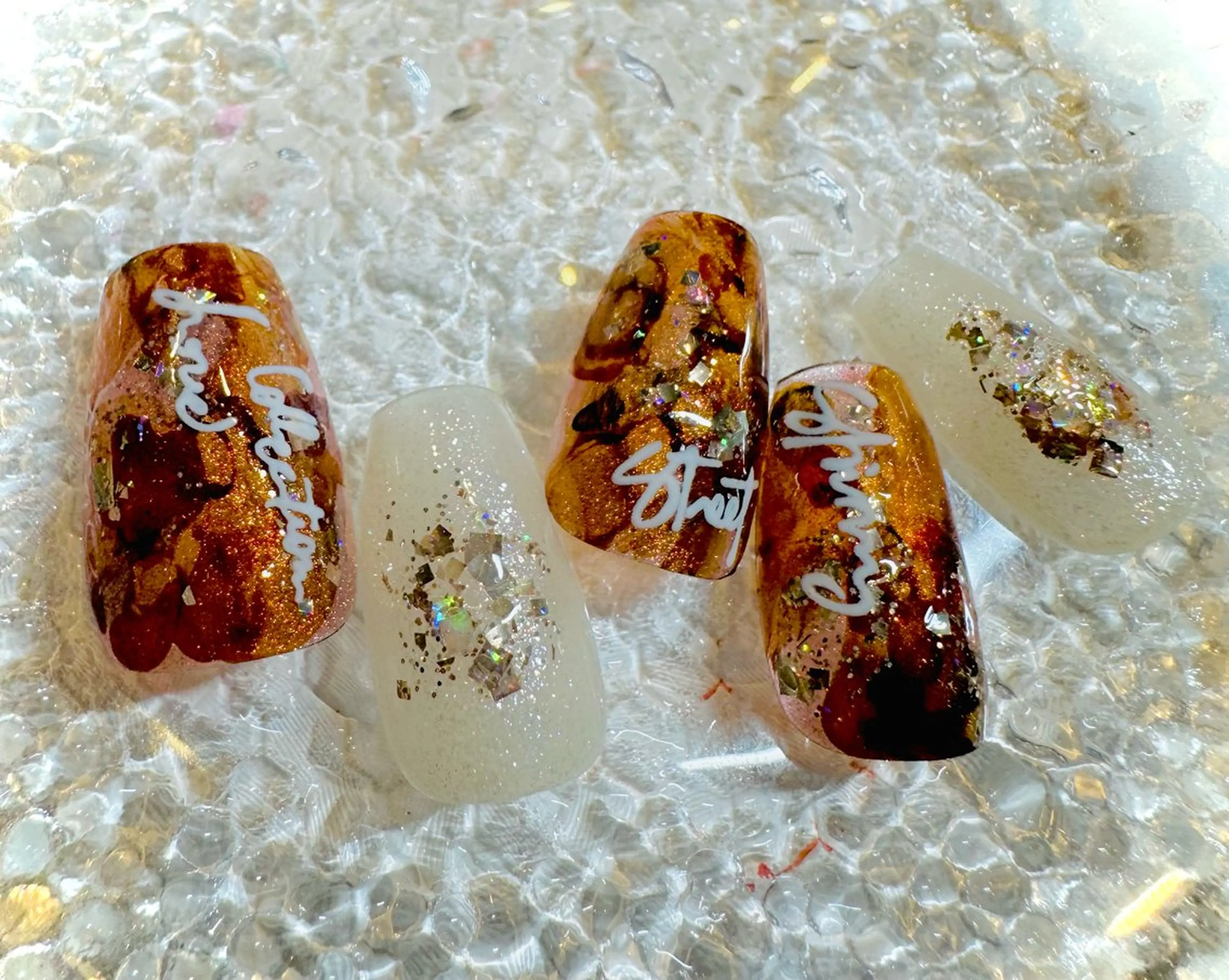 ネイル べっ甲ネイル ハンドネイル 田端 笑理菜のネイルデザイン
