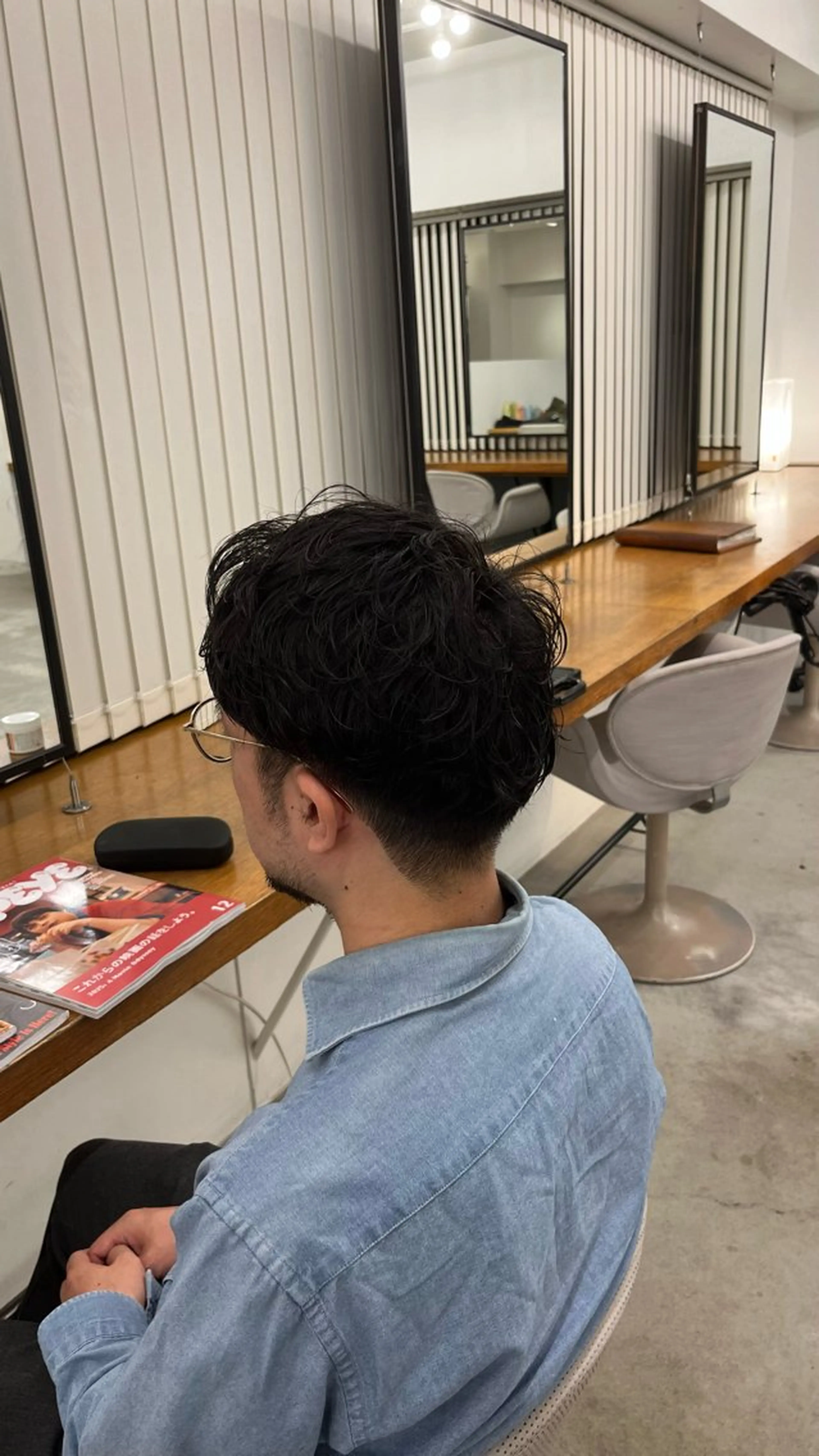 メンズ センターパート フェザーパーマ メンズパーマ 刈り上げ メンズカット/パー マ/川越/成田最のヘアスタイル