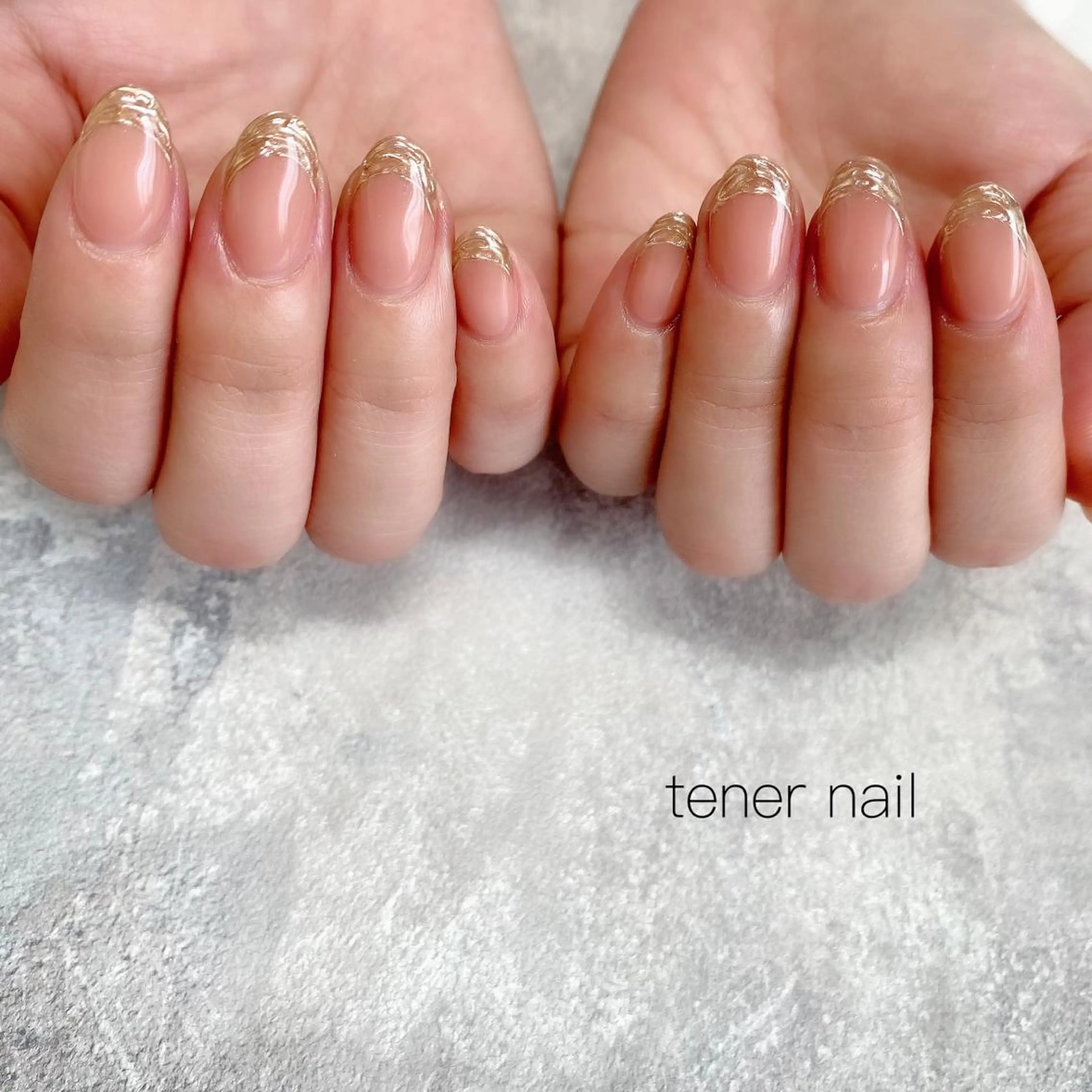 ネイル フレンチネイル ミラーネイル テネルネイル tener nailのネイルデザイン