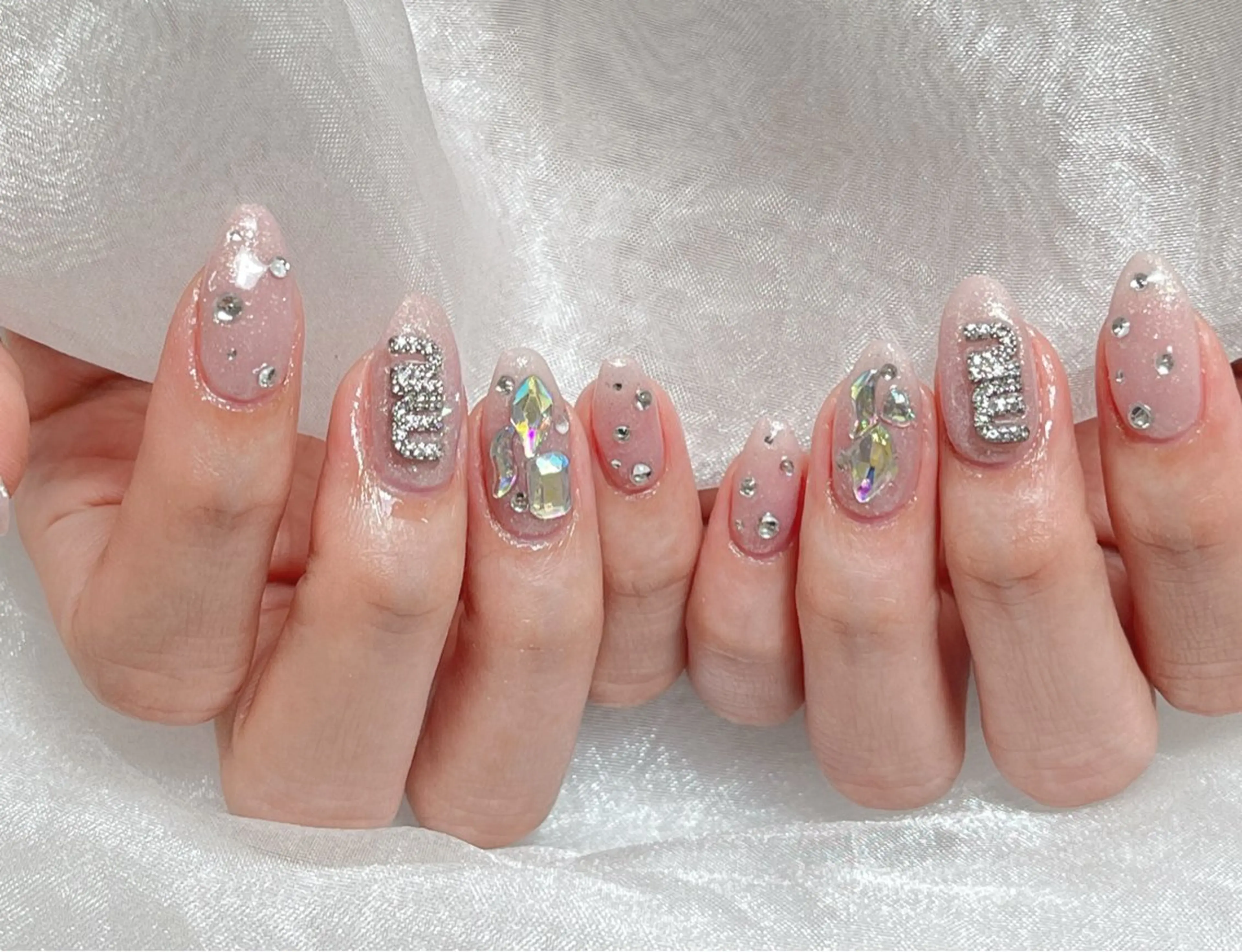 ネイル ジェルネイル 持ち込み candy nail 韓国風ワンホンネイルのネイルデザイン