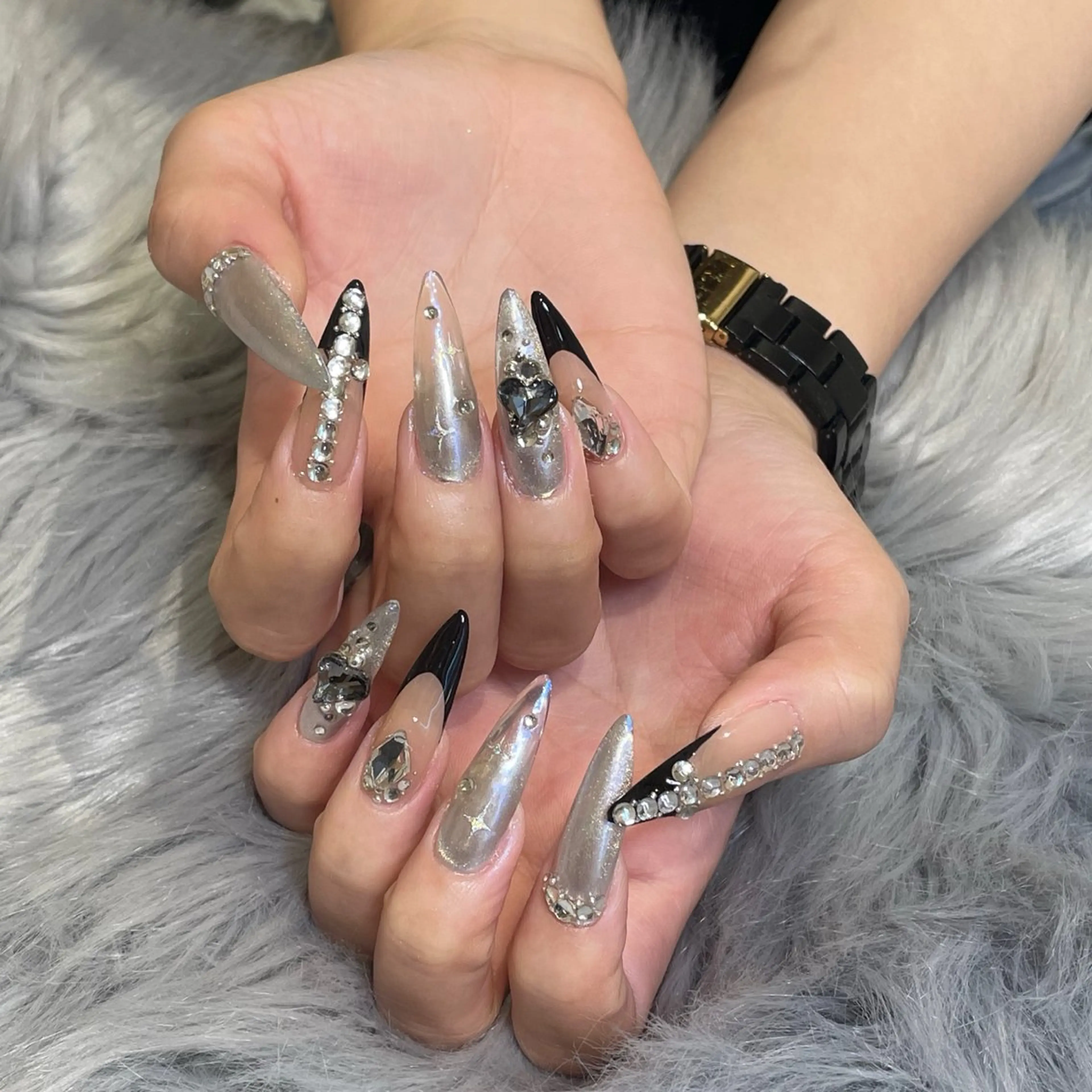 ネイル ラメ(グリッター) RICO Nail パーツつけ放題🌈のネイルデザイン