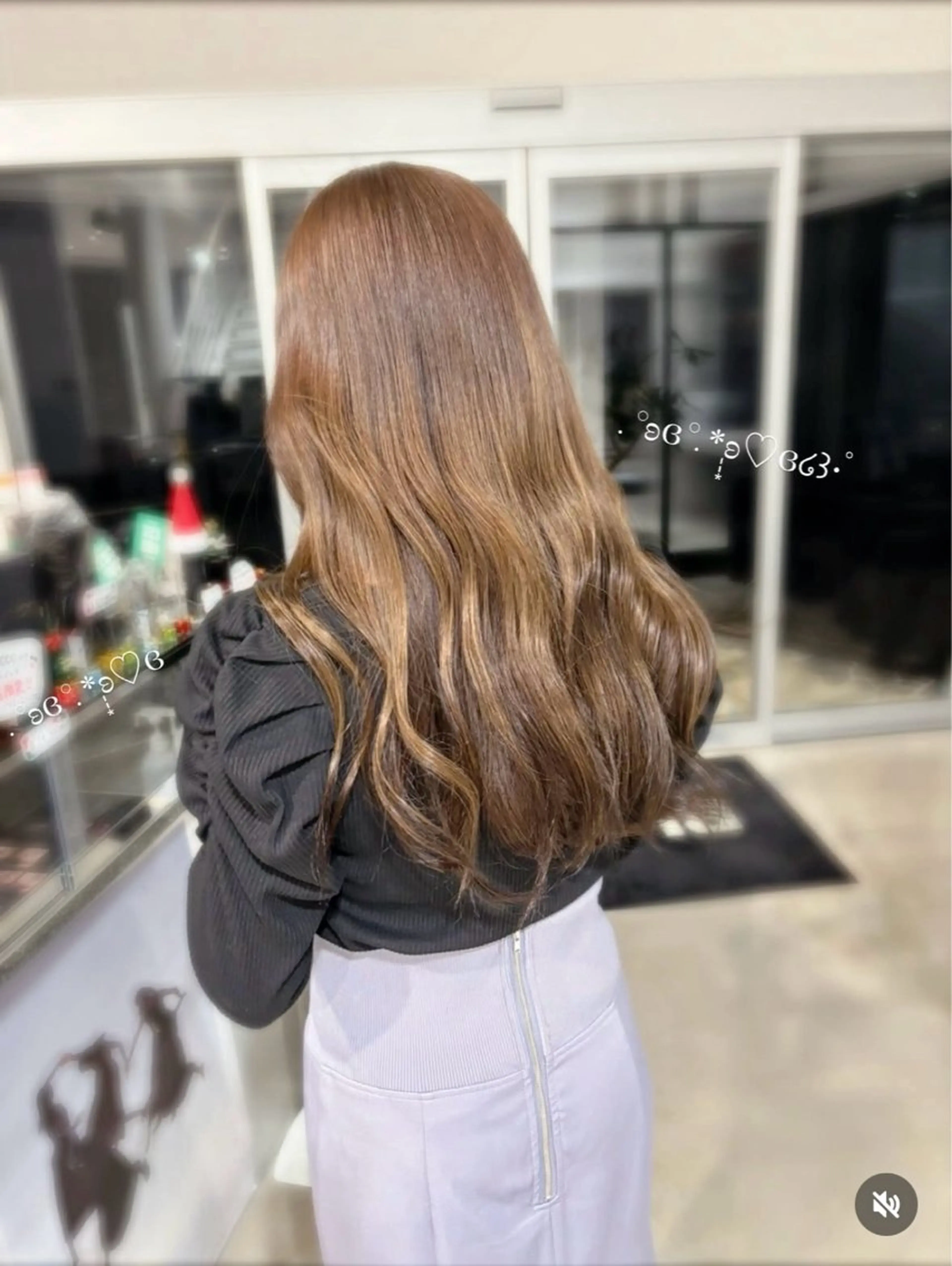 セミロング カット ヘアカラー yui/ラベンダー/ ピンク/ワインレッドのヘアスタイル