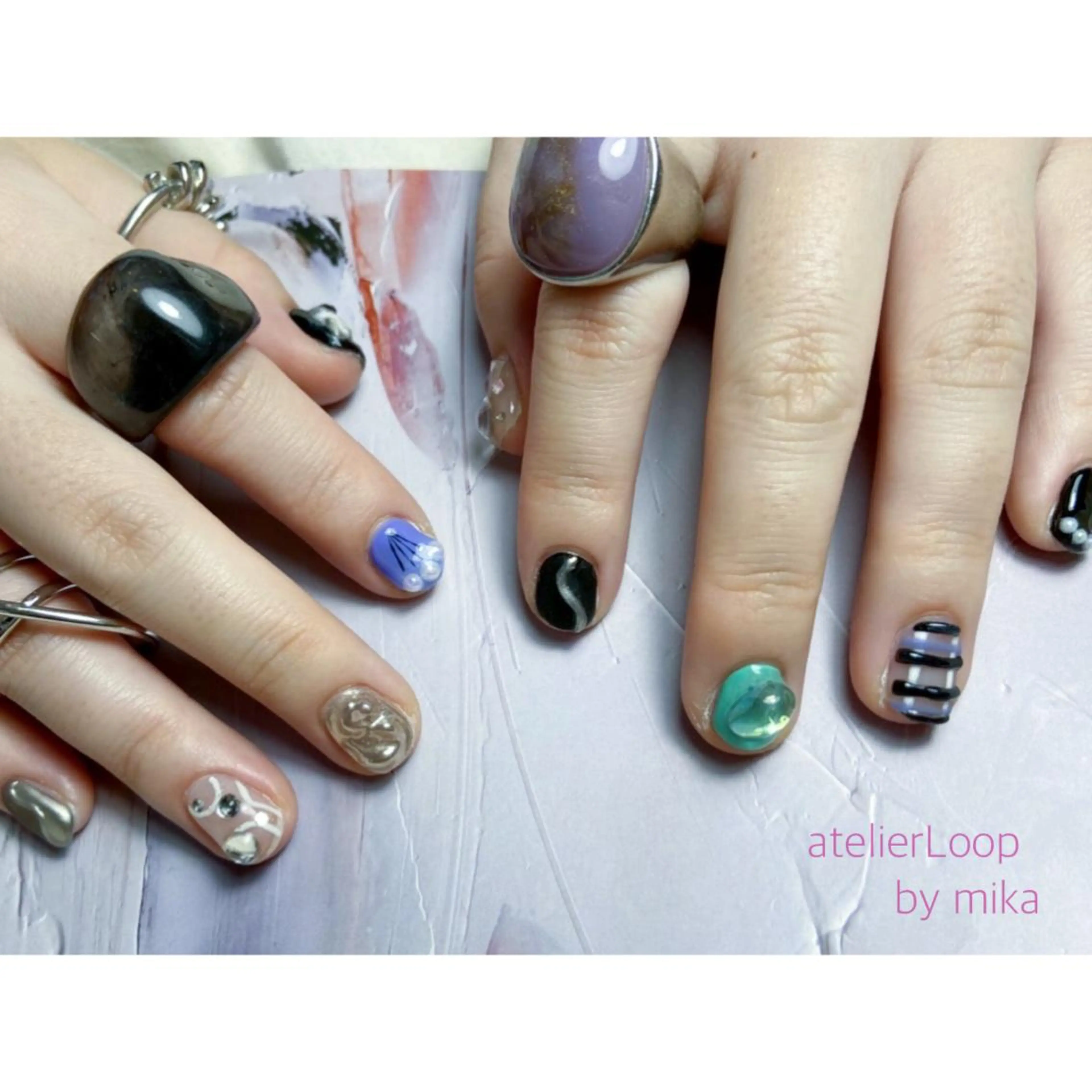 ネイル ワンカラーネイル ハンドネイル atelierLoopbyshiho所属・atelier Loop♪MIKAのネイルデザイン