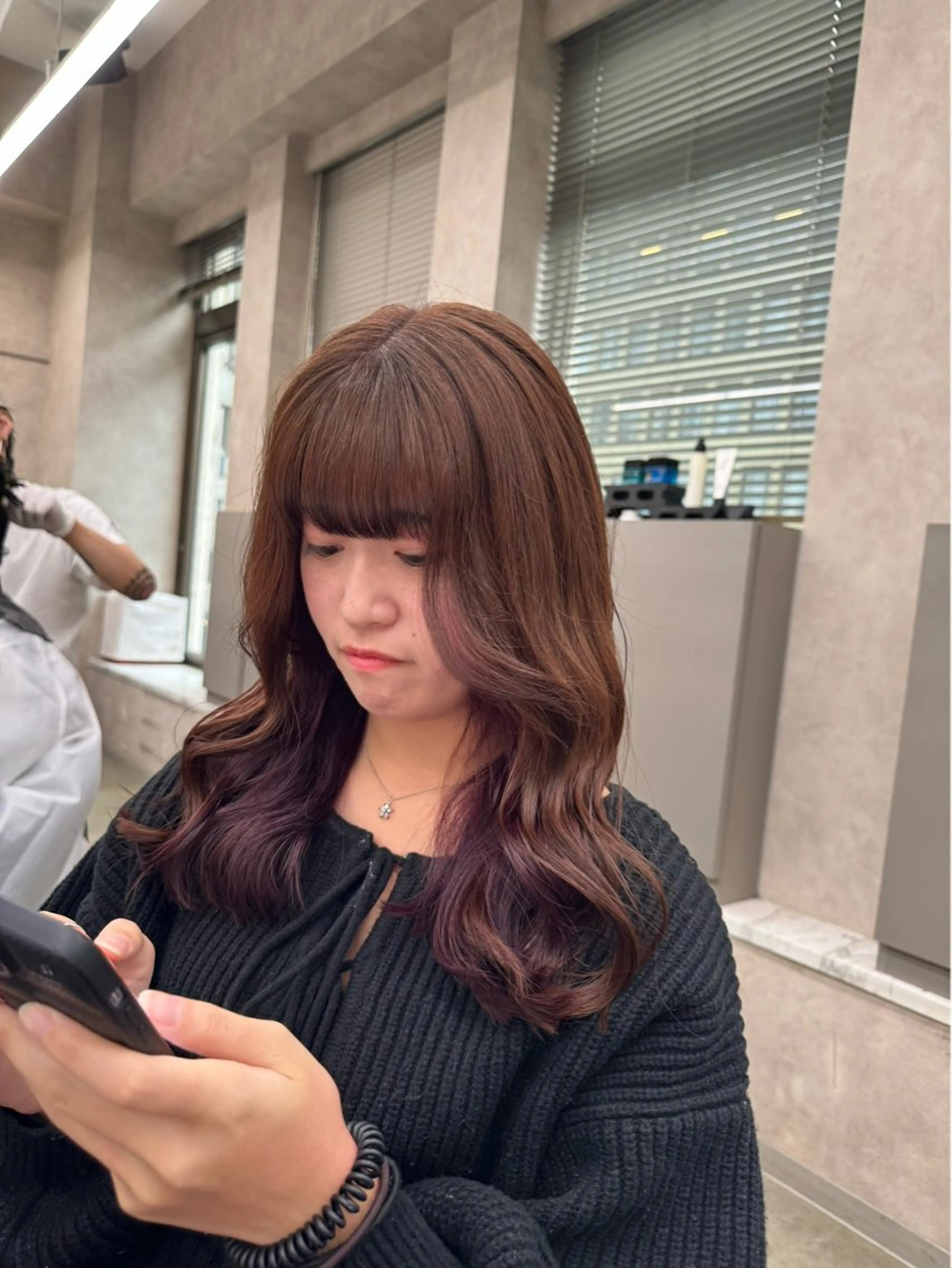 ロング カラー パーマ ヘアアレンジ メンズ キッズ 韓国系🇰🇷🩶 艶暗髪/MEIのヘアスタイル