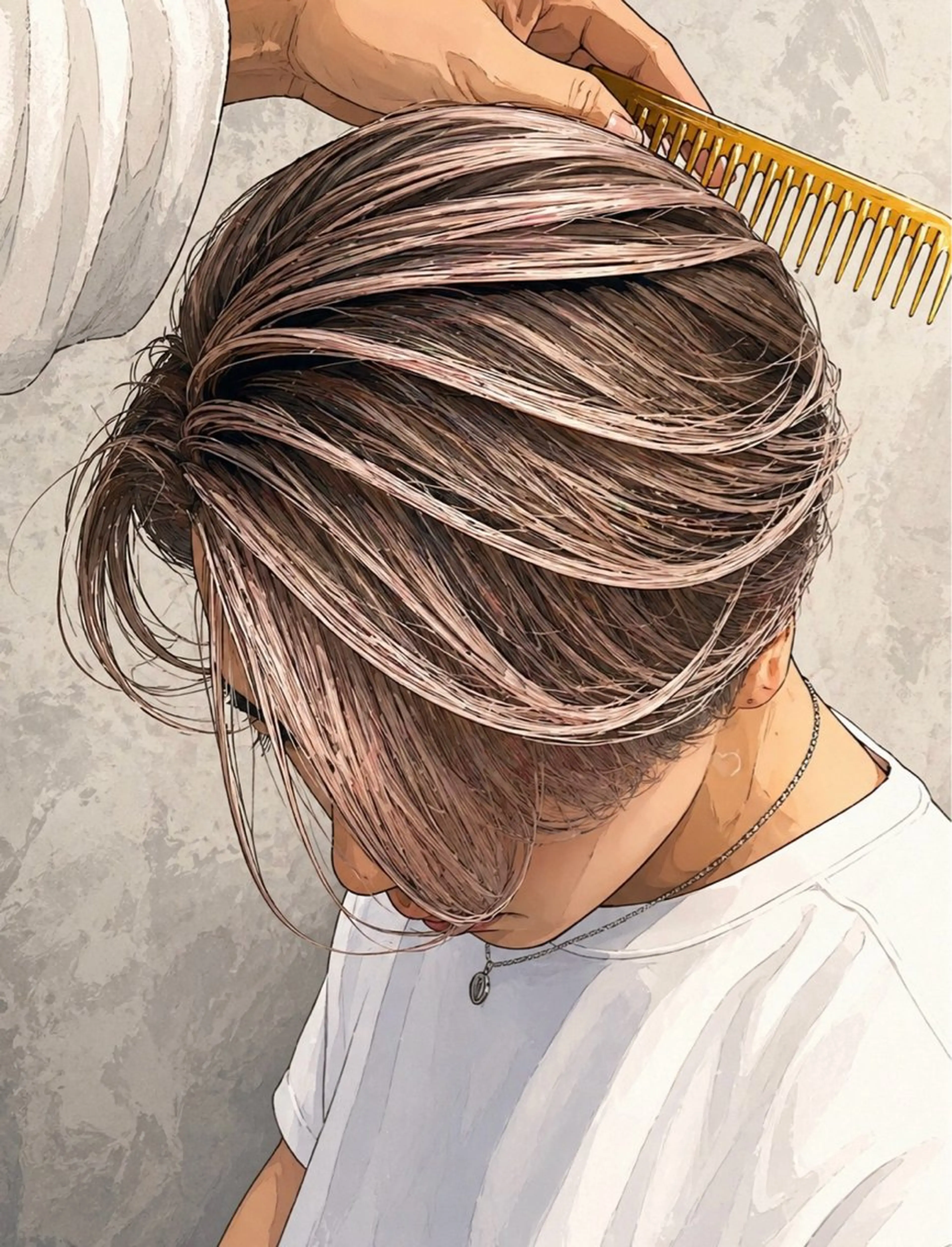 🟡メンズカット➕シャドウルーツ（バレイヤージュ）の写真