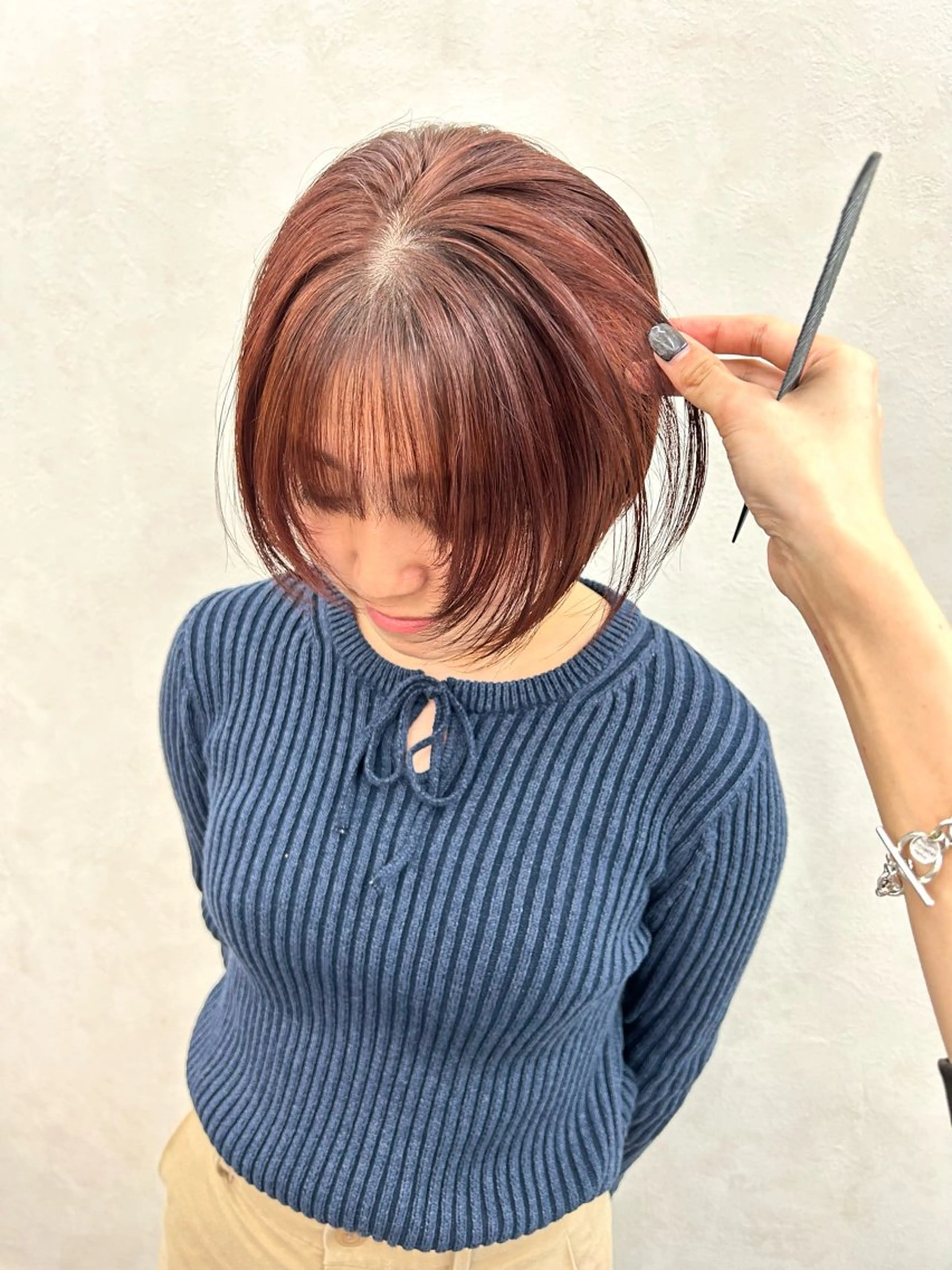 ミディアム カラー カット ヘアカラー トリートメント ヘアセット 🌷横浜/レイヤー /艶カラー🌷のヘアスタイル