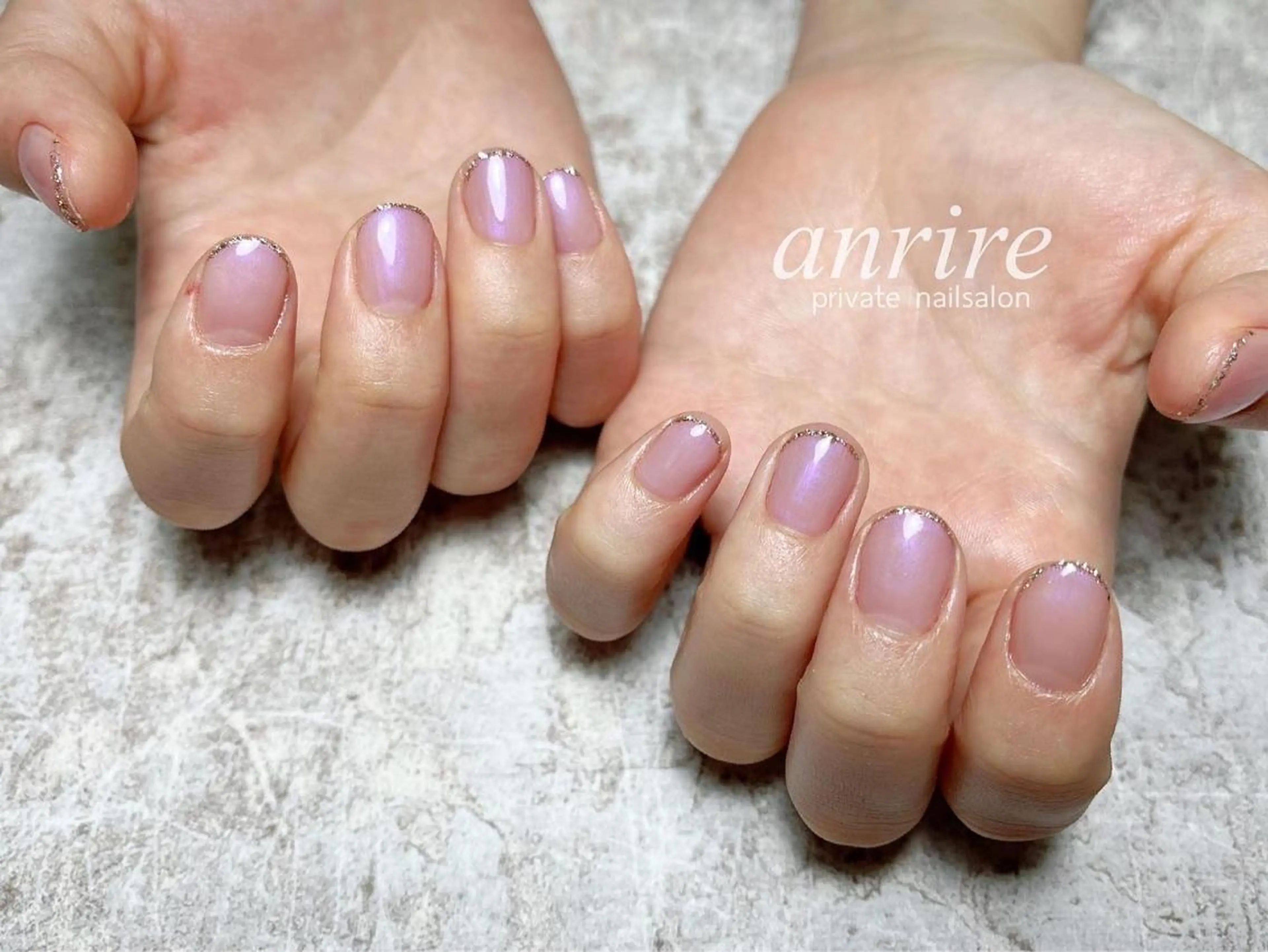 ネイル ジェルネイル ラメ(グリッター) オフィスネイル パラジェル ピンク ハンドネイル nailsalon anrireのネイルデザイン