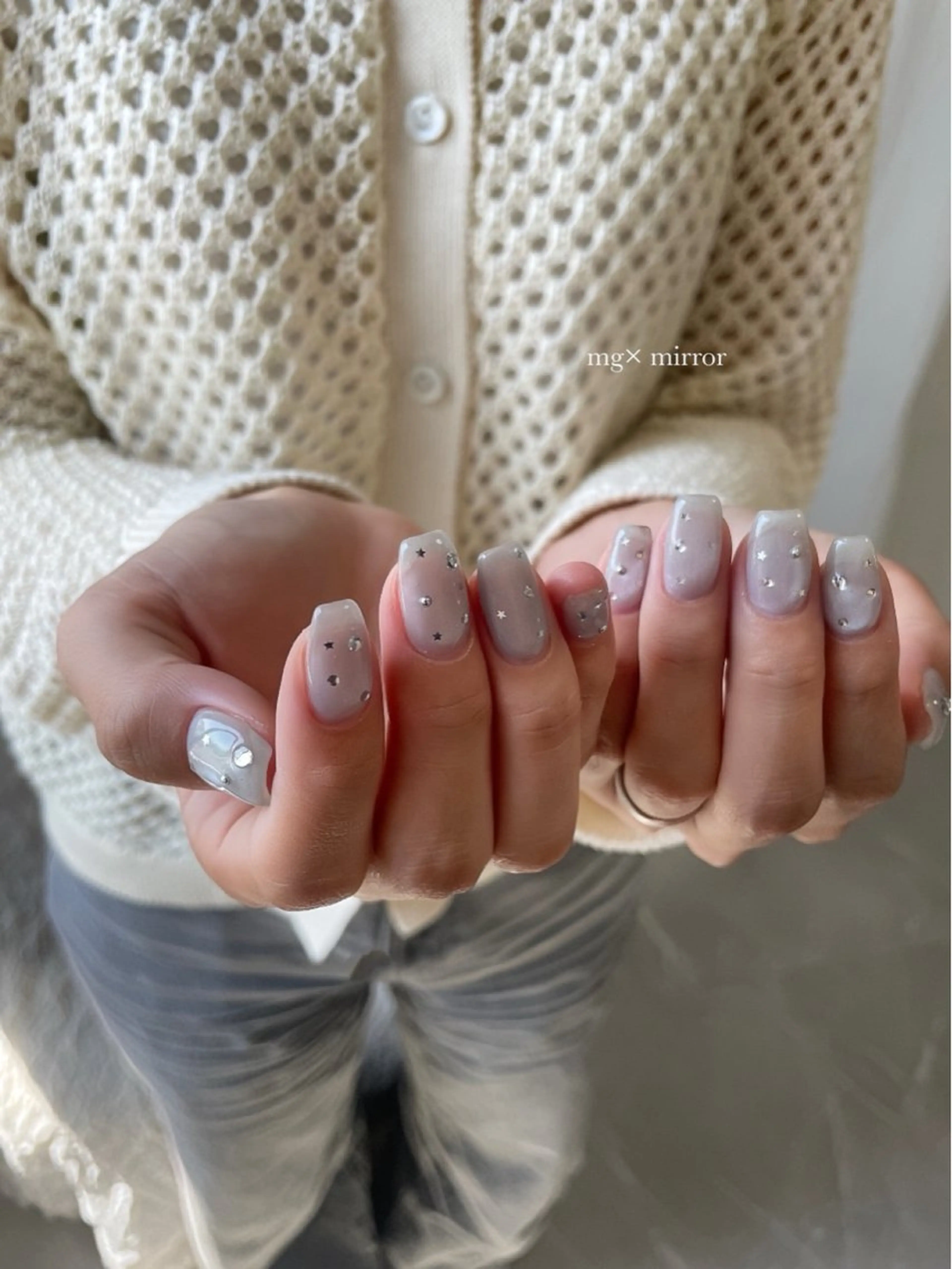 ネイル マグネットネイル オフィスネイル ワンホンネイル ハンドネイル m.nail salonのネイルデザイン