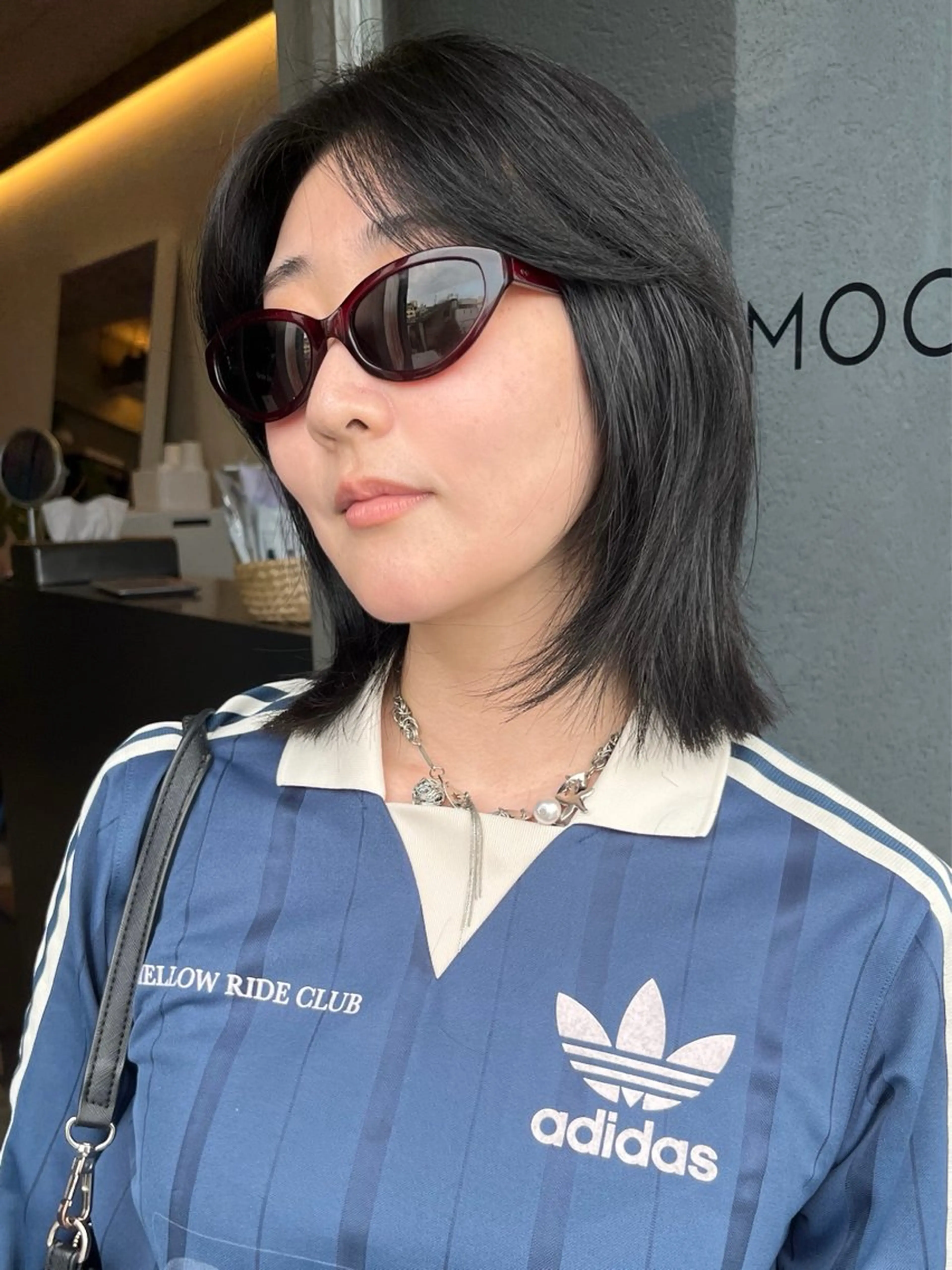 ショート アッシュ オレンジブラウン 顔まわりレイヤー ハッシュカット 髪質改善 カット ヘアカラー レイヤーカット\ウル フ　chinatsuのヘアスタイル