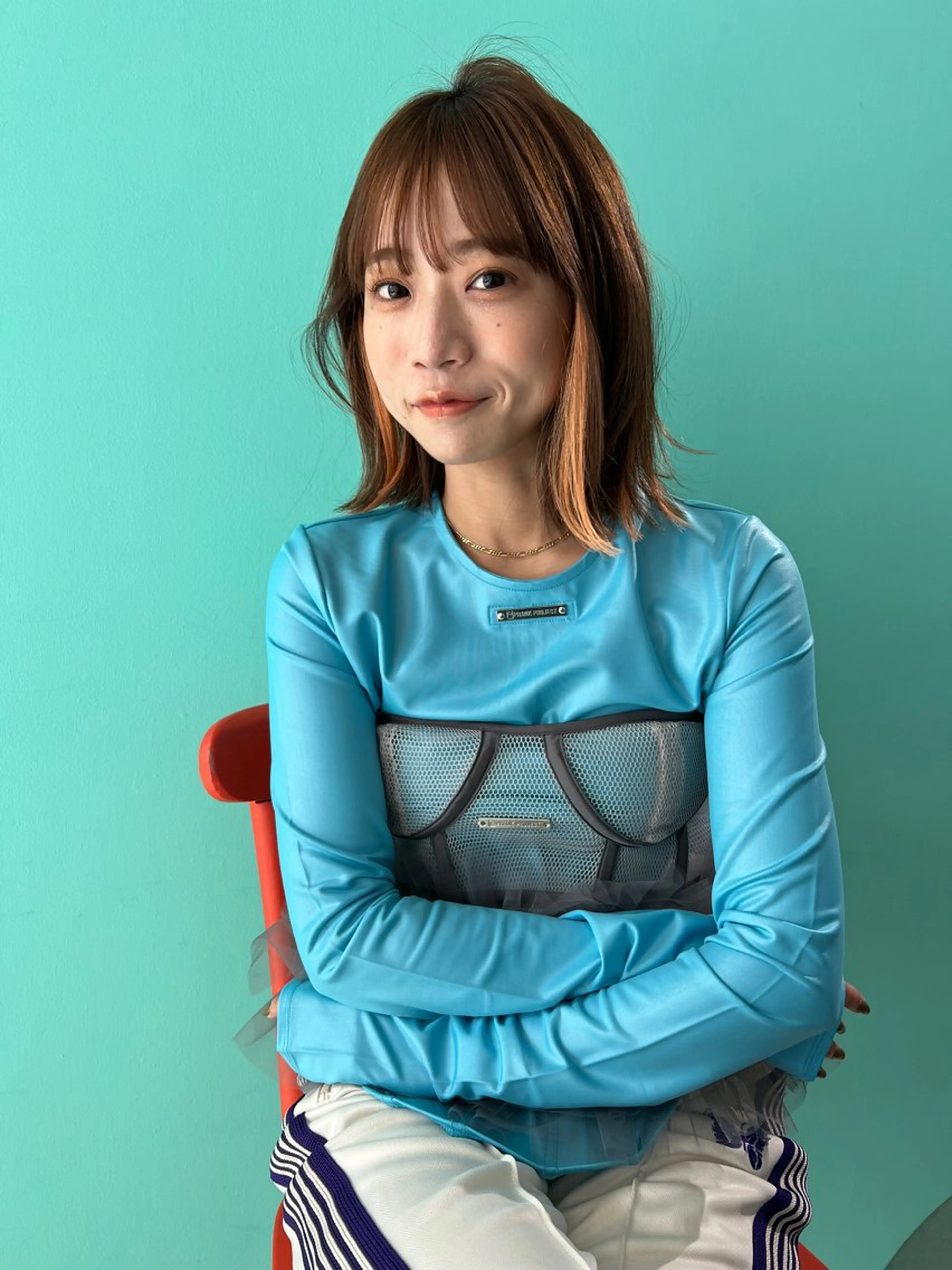 セミロング カラー ヘアアレンジ エクステ 天神レイヤーカット No.1💖マユカのヘアスタイル