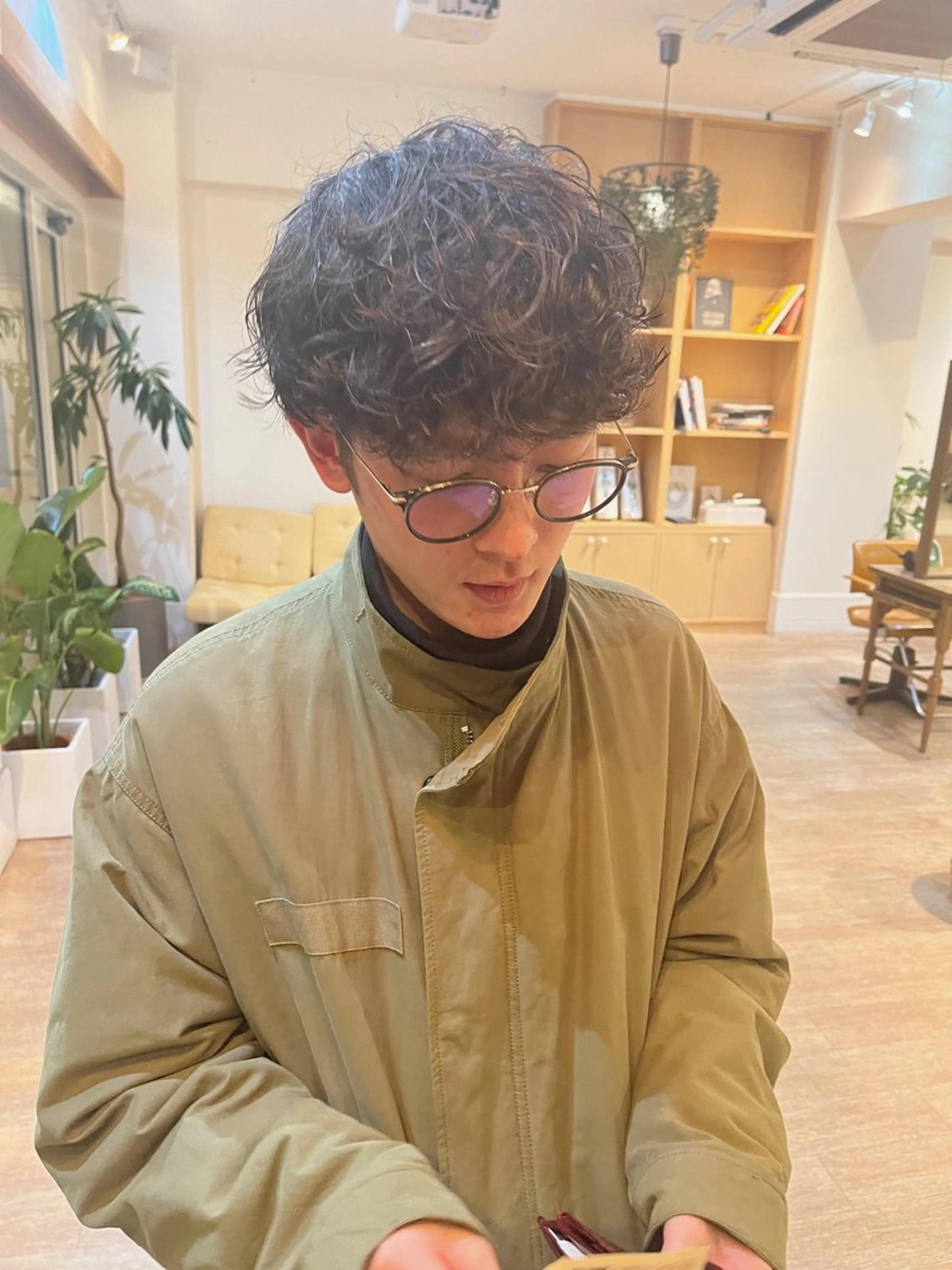 ミディアム パーマ メンズ カット パーマ ‪🌿パーマ大好評 メンズ特化🌿ワタルのヘアスタイル