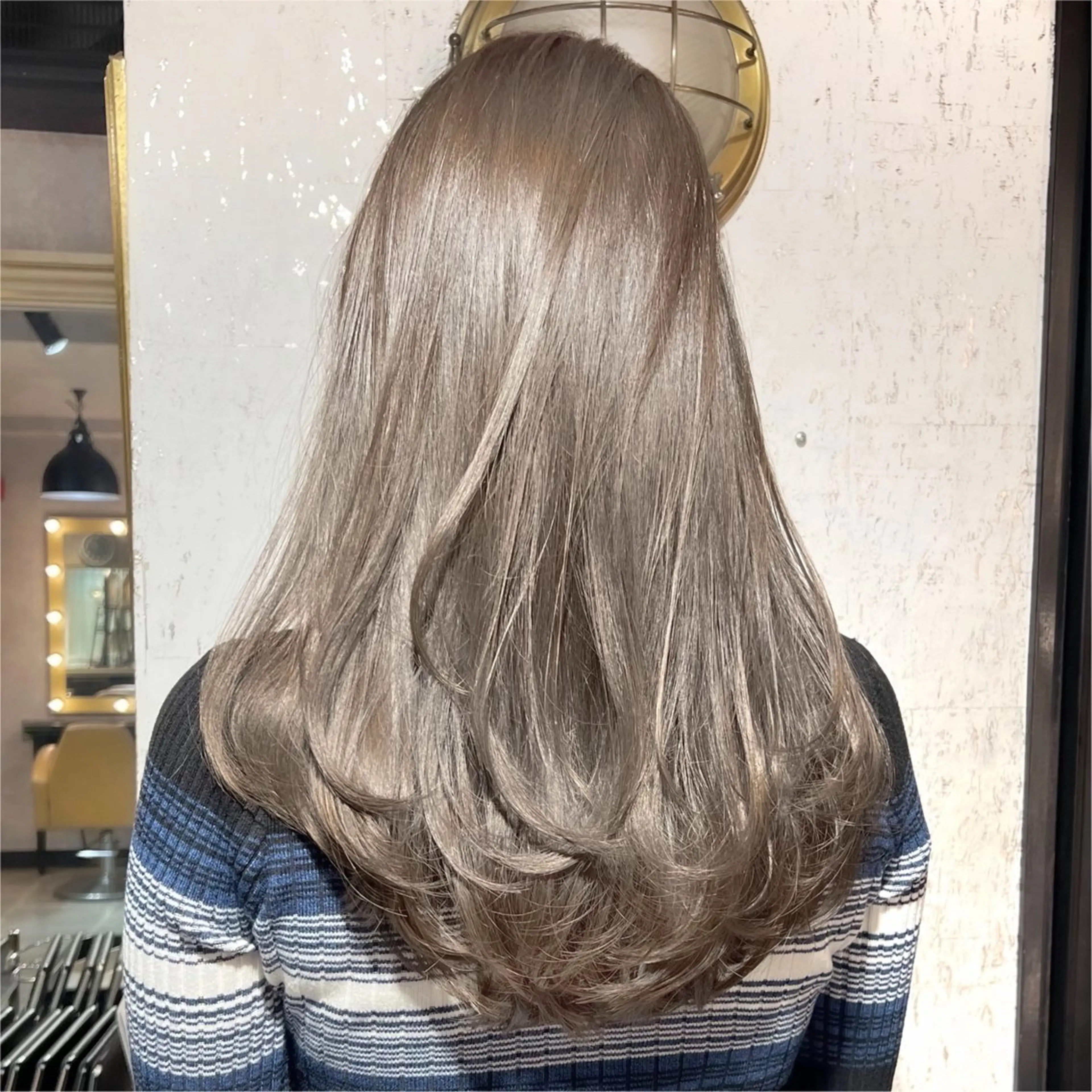 ミディアム カラー カット ヘアカラー 大人可愛い/レイヤー 色素改善カラー/山口のヘアスタイル