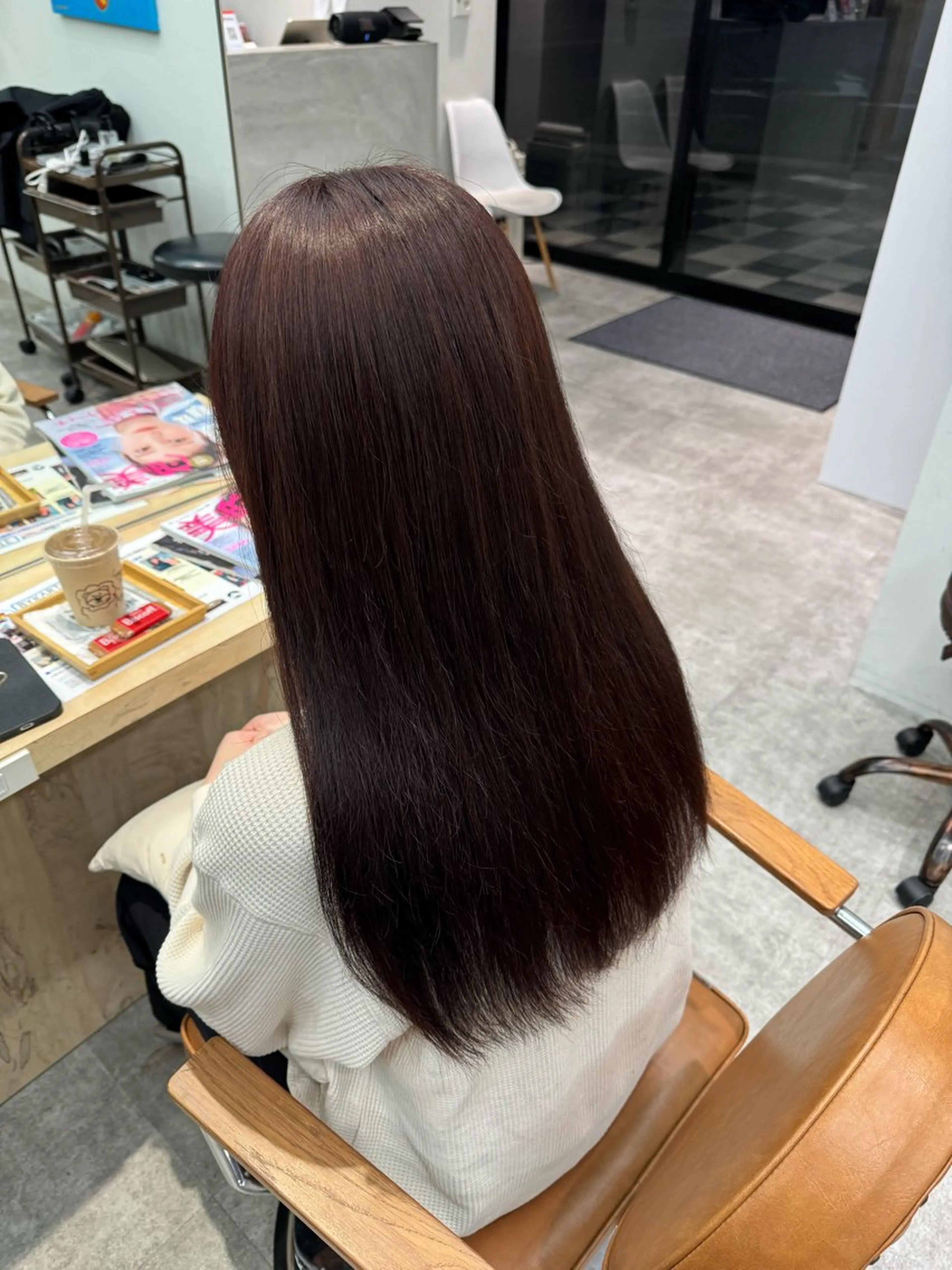 ロング カラー ヘアアレンジ レッドカラー ヘアカラー yuka🥕 橿原神宮前のヘアスタイル