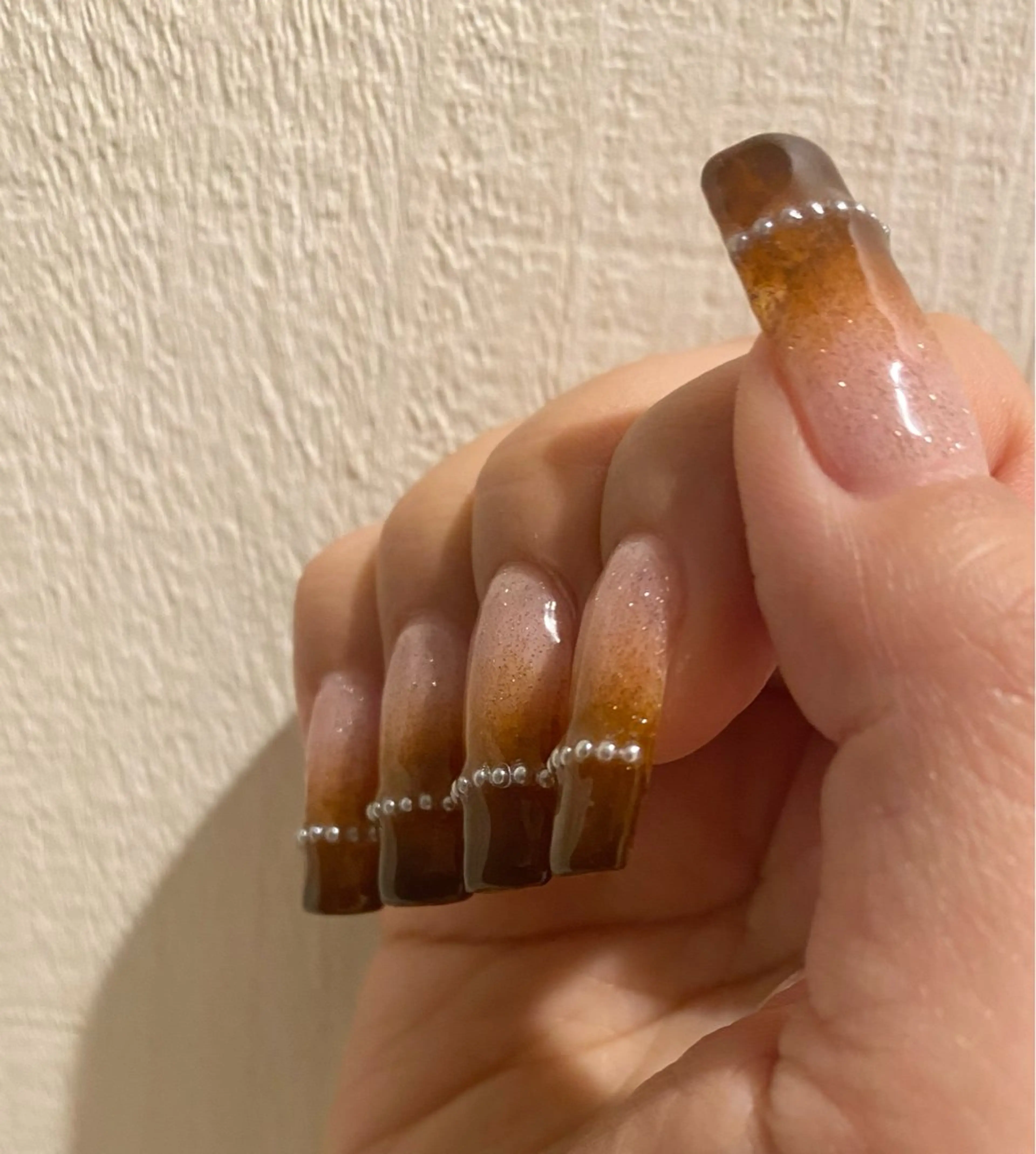 ネイル ブルー フラッシュネイル ジェルネイル グラデーション スカルプネイル ハンドネイル 岩澤 恵子のネイルデザイン