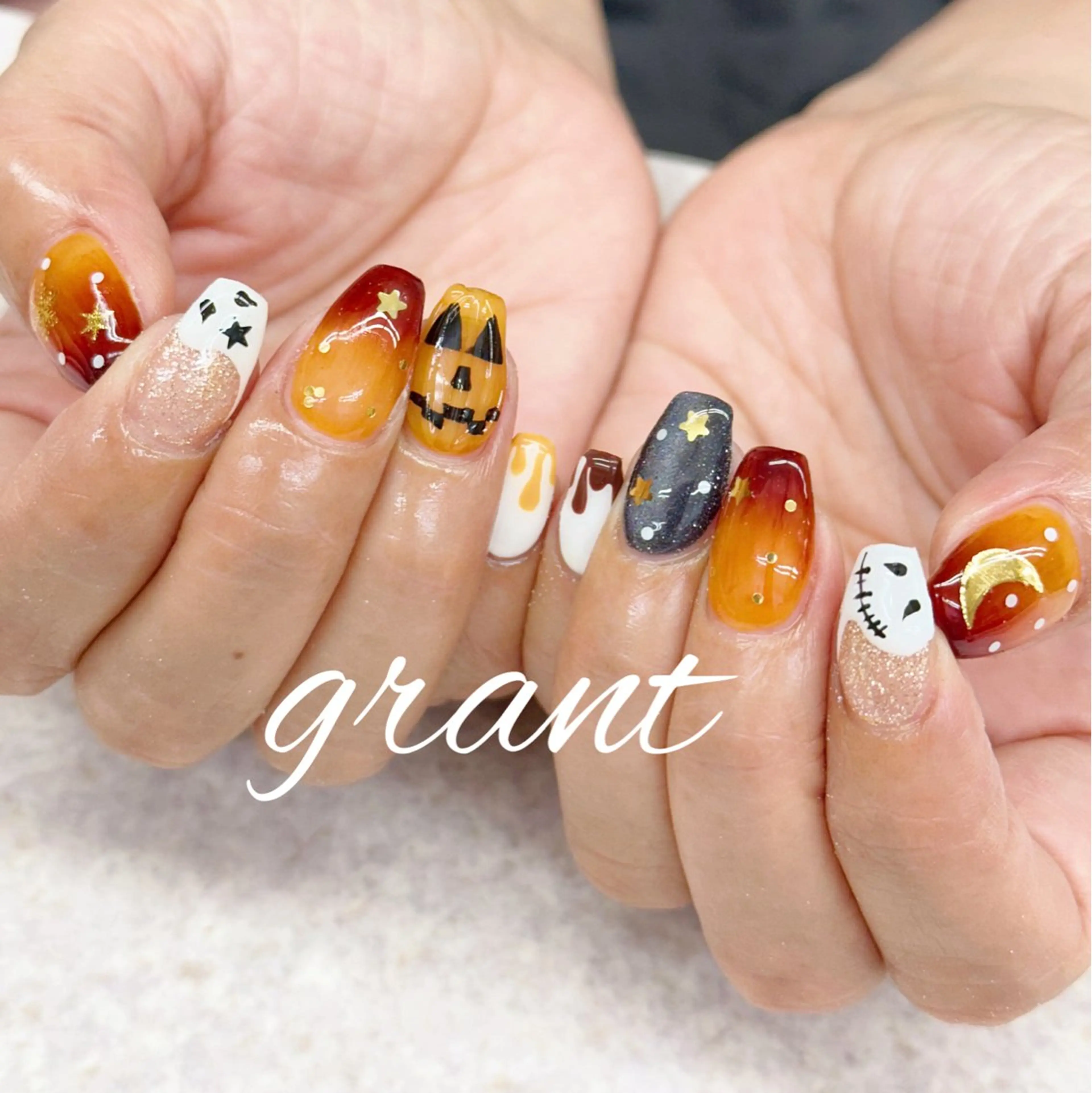 ネイル ハロウィン ハンドネイル nailsalon grantのネイルデザイン