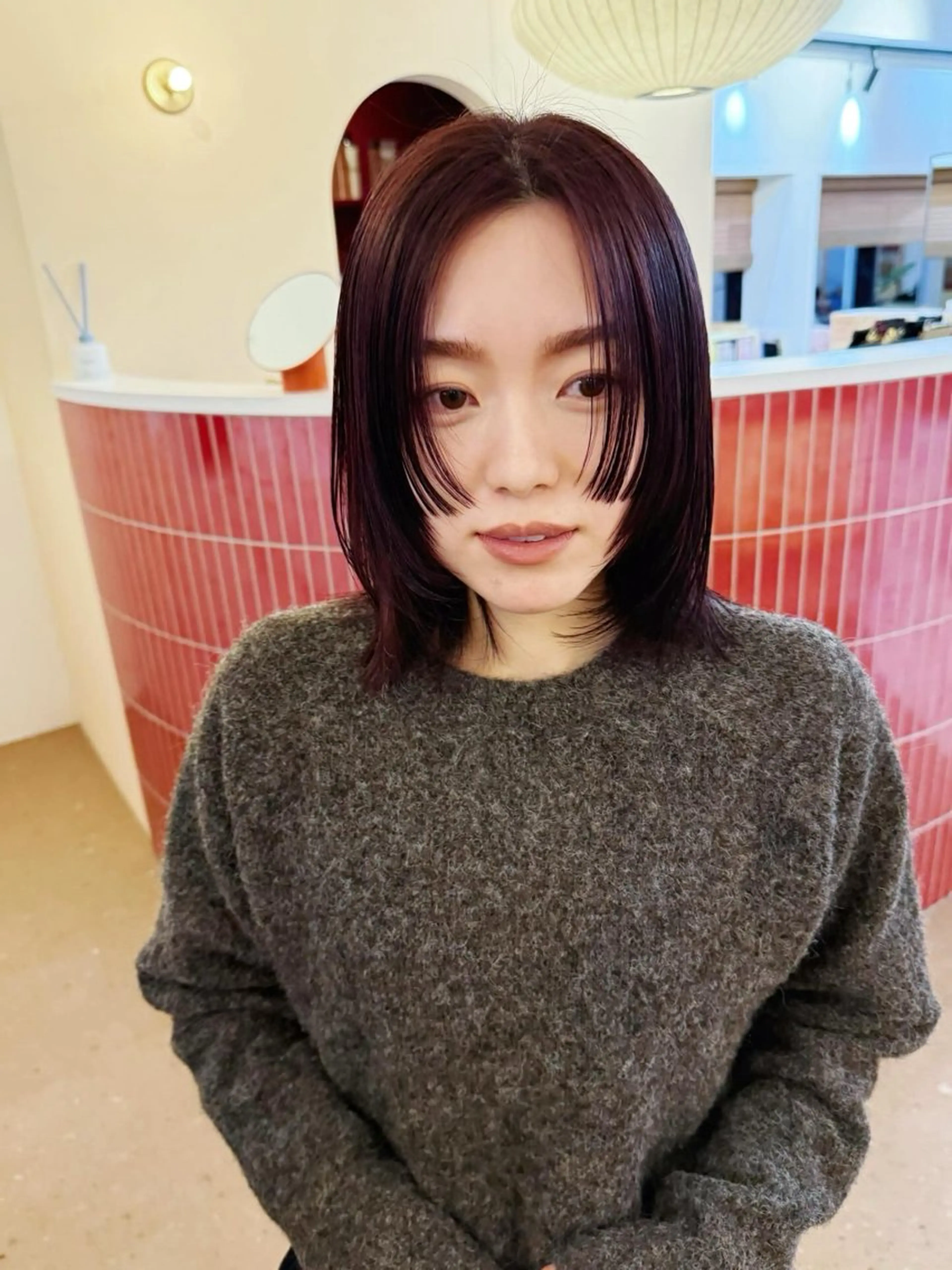 ミディアム カラー ❤️アヤカ Wカラー ボブ レイヤー❤️のヘアスタイル