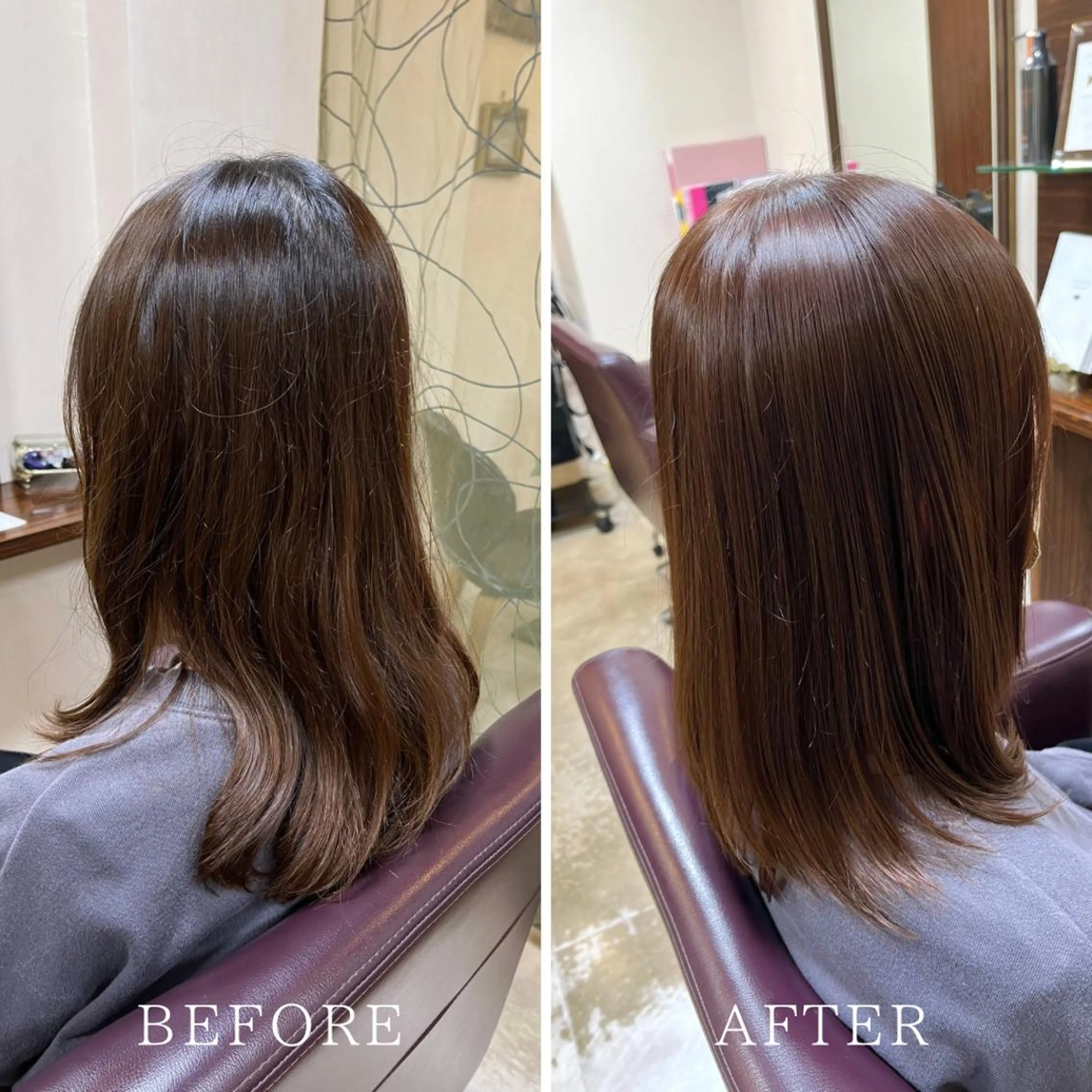 セミロング トリートメント カット ヘアカラー トリートメント 澤崎 希望のヘアスタイル