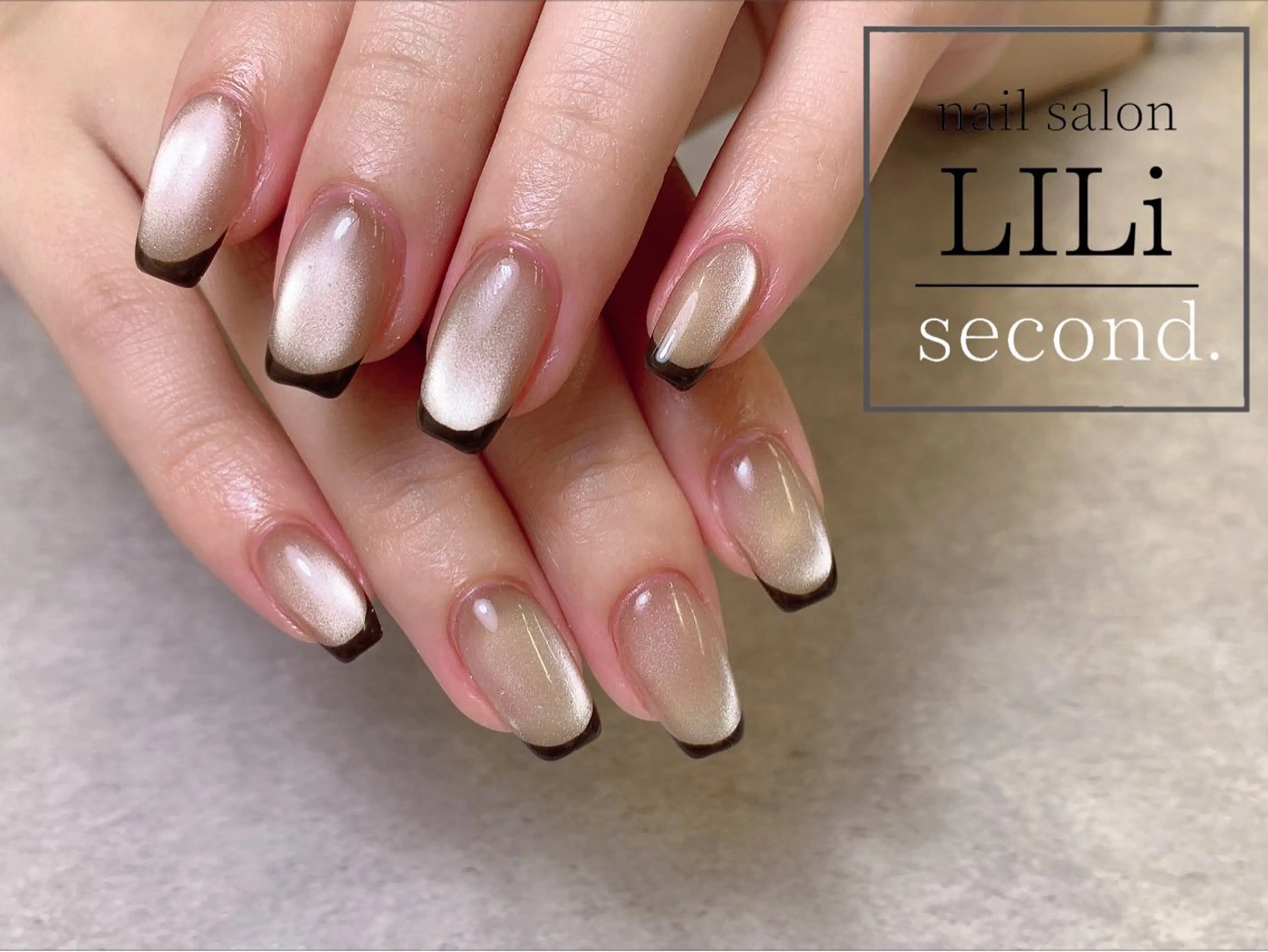 ネイル フレンチネイル マグネットネイル Sari ✳︎のネイルデザイン