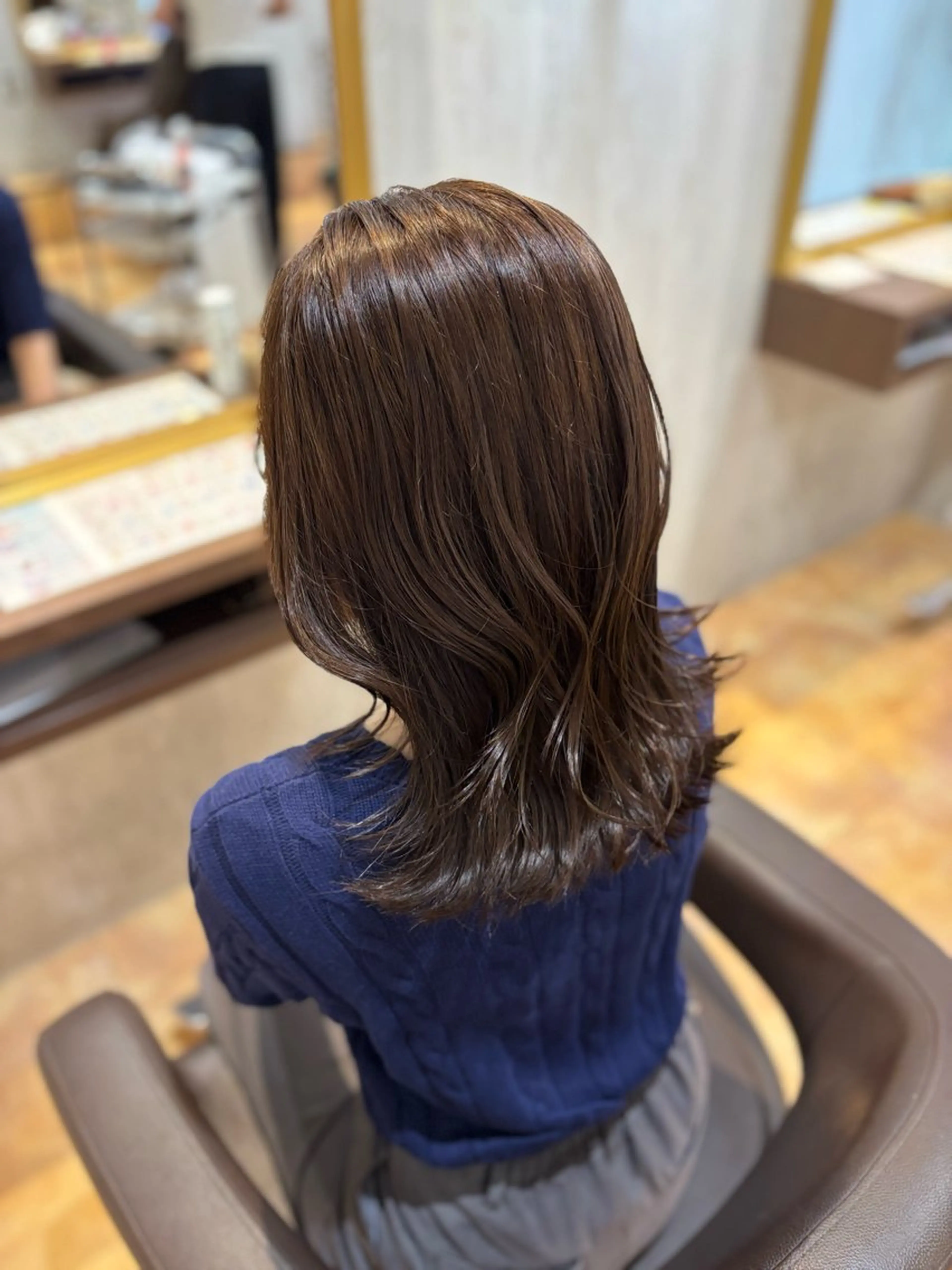 セミロング カラー ヘアカラー トリートメント yui🥀/ボブ /ブリーチなしカラーのヘアスタイル