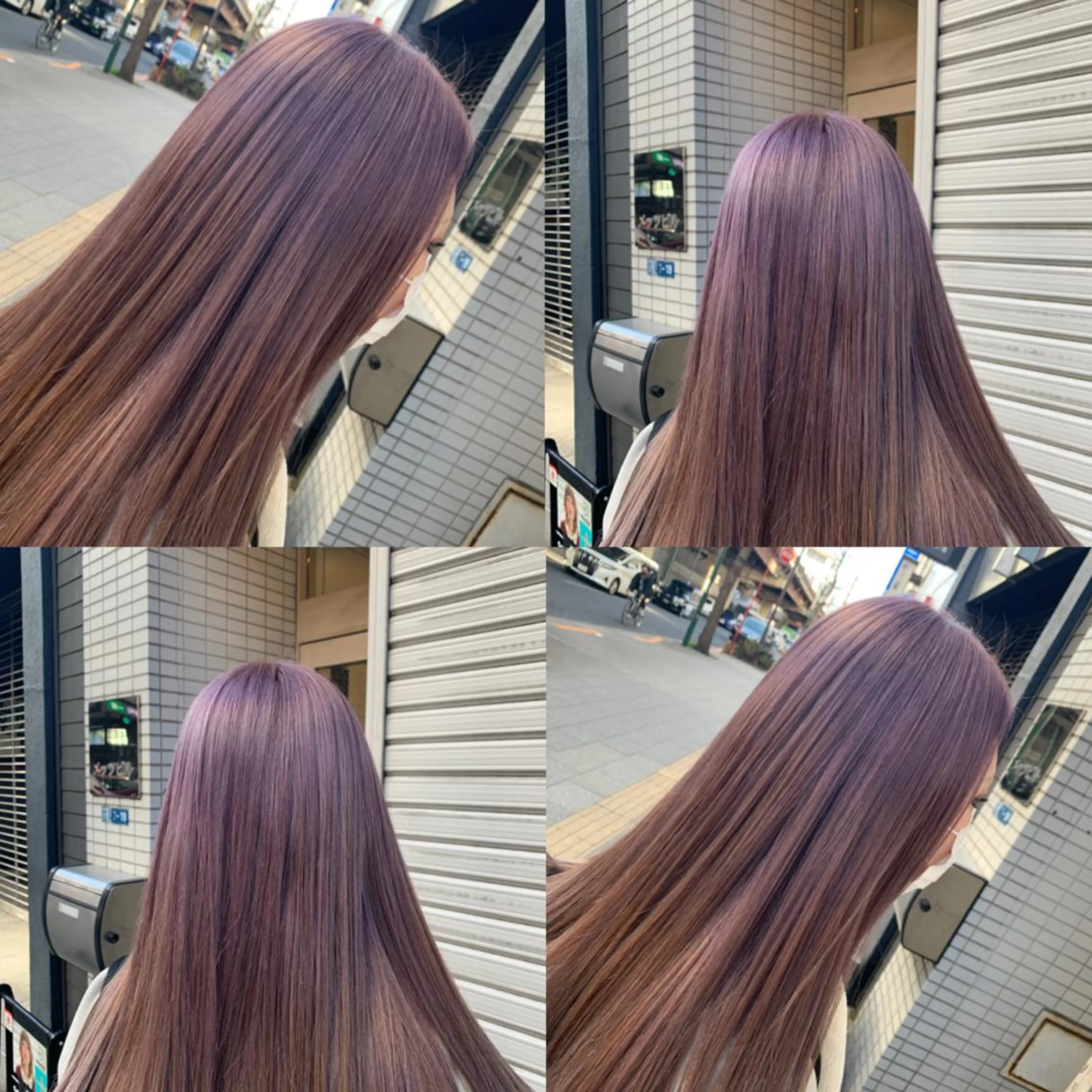 ロング カラー ヘアアレンジ ピンクカラー ヨシンモリ ムルギョル巻き ロング 🦋韓国ヘア 坂本 菜摘🦋のヘアスタイル