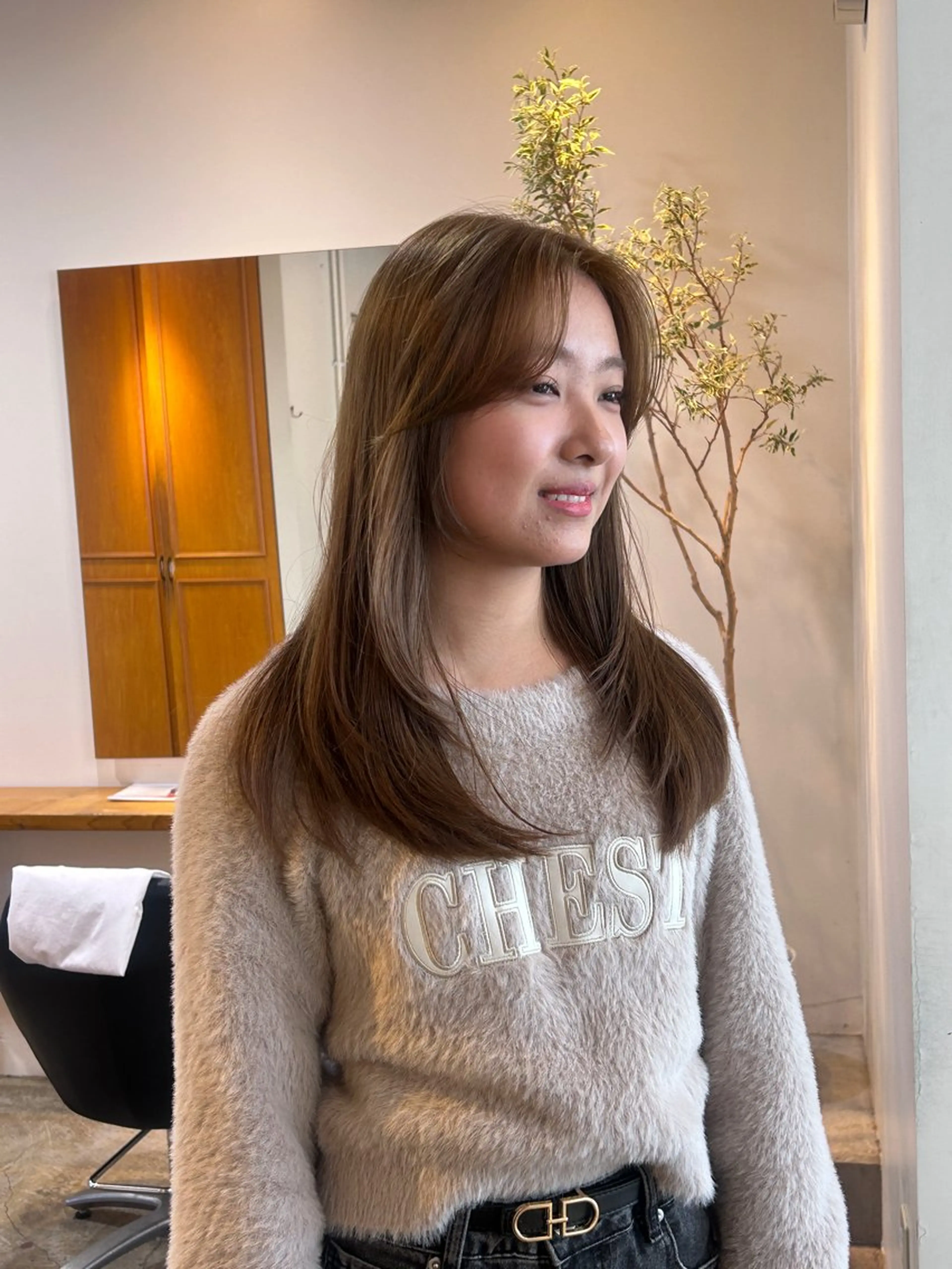 セミロング カラー カット ヘアカラー トリートメント ナチュラル大人っぽい スタイル MAORIのヘアスタイル