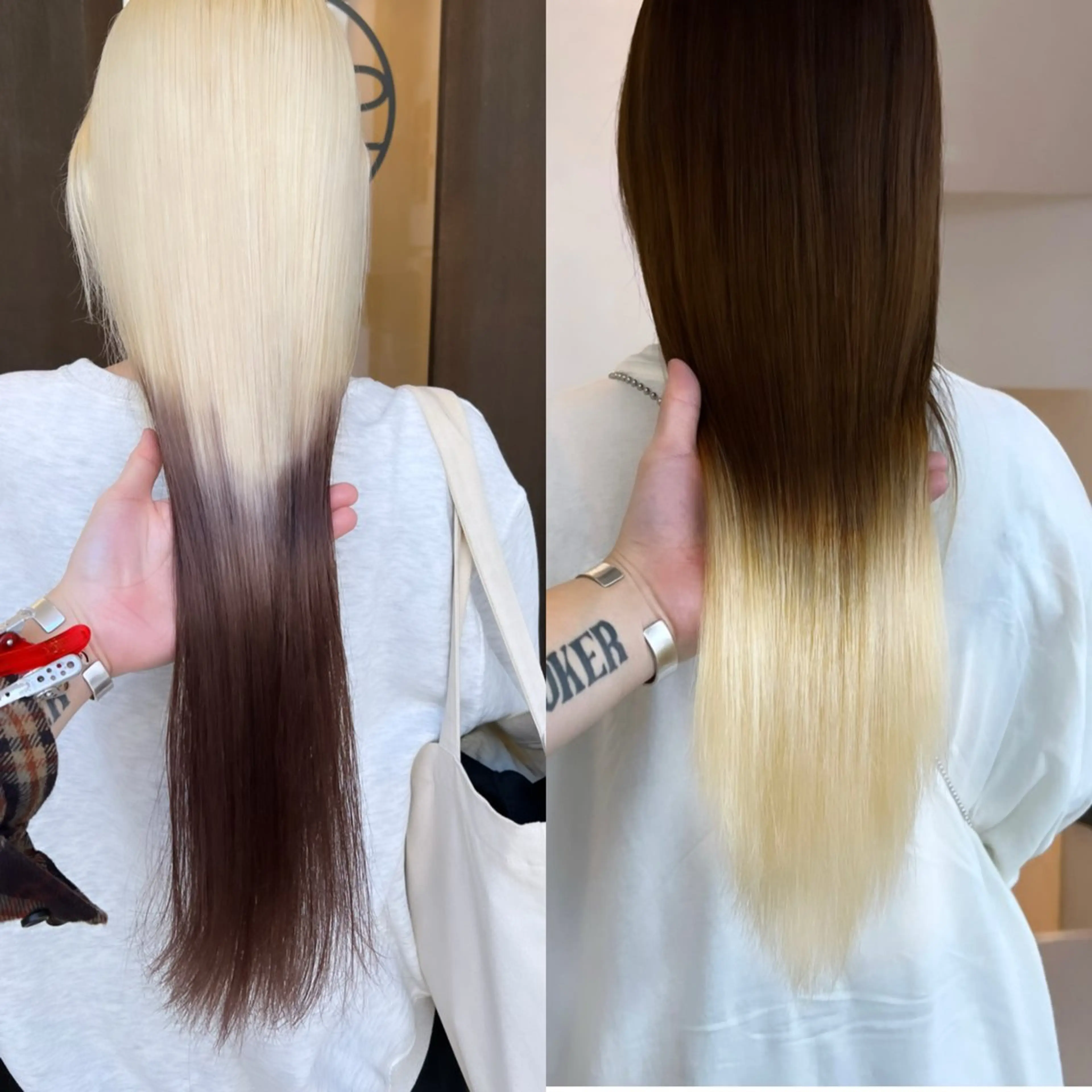 ロング カラー グラデーションカラー 艶ハイトーンブリーチ 🌈小林侑雅のヘアスタイル