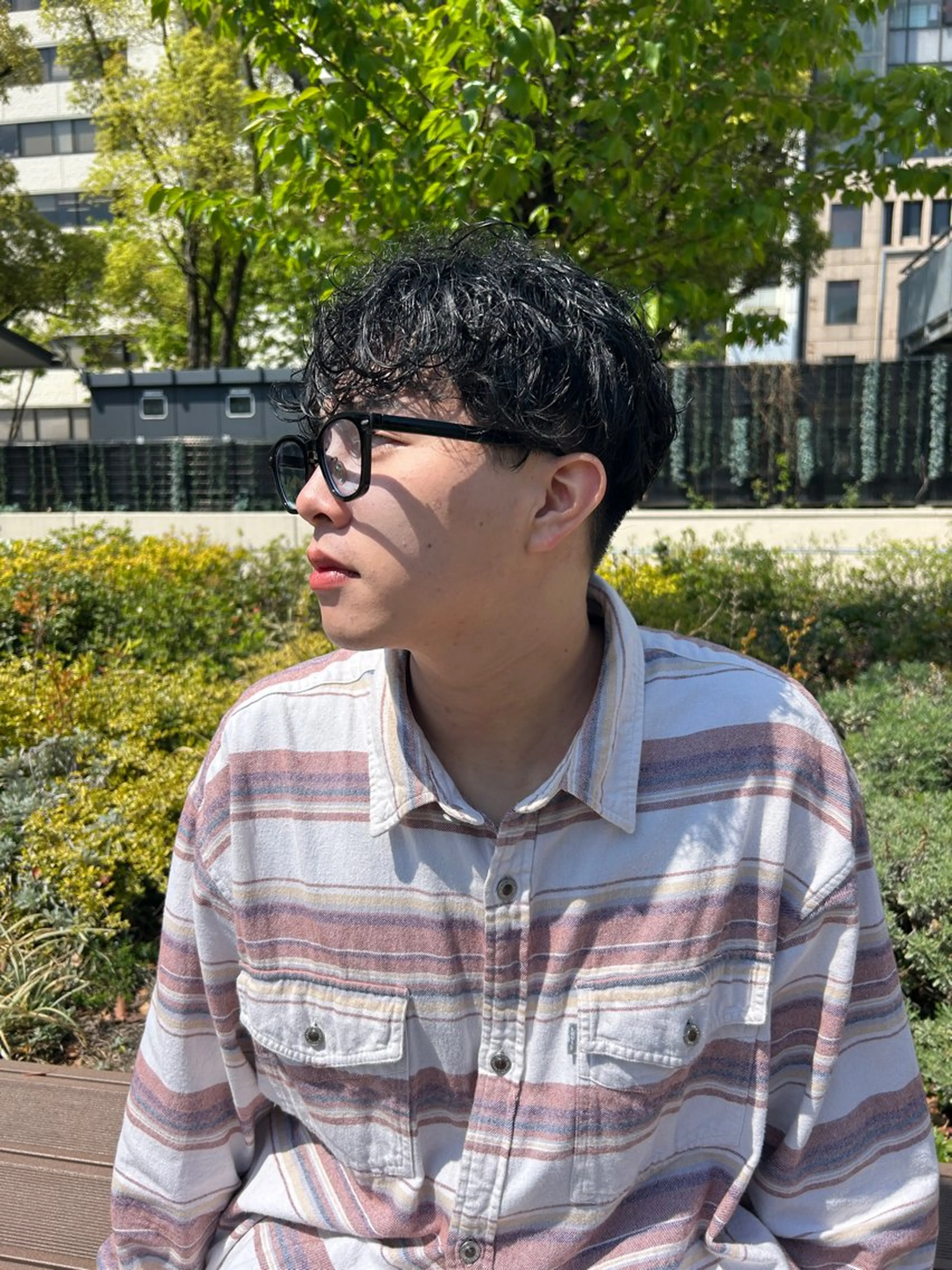 パーマ メンズ カット パーマ シャドウ🐾✖️ 波巻き🌊/AOIのヘアスタイル