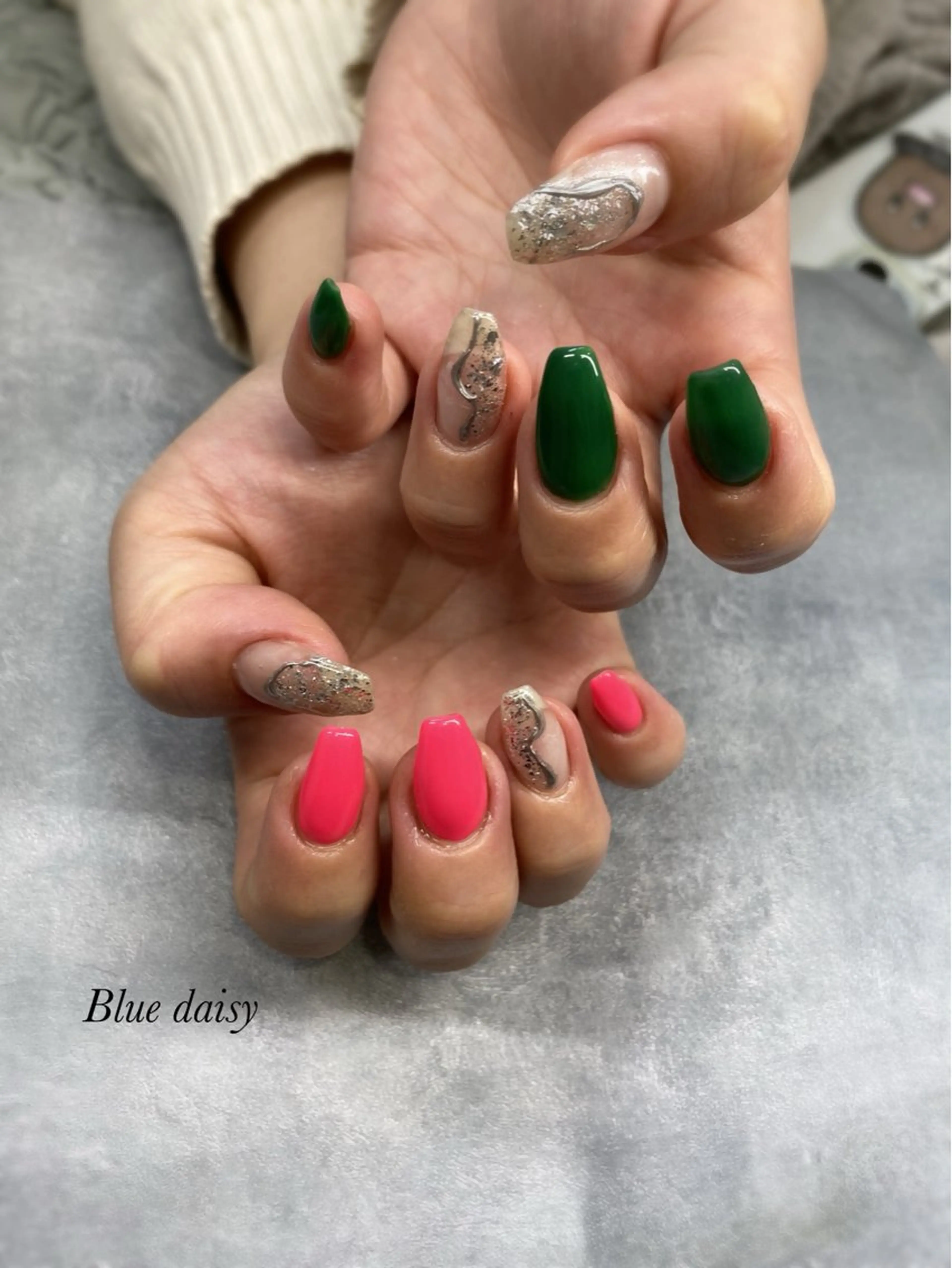 ネイル ハンドネイル Blue daisy 栄本店のネイルデザイン