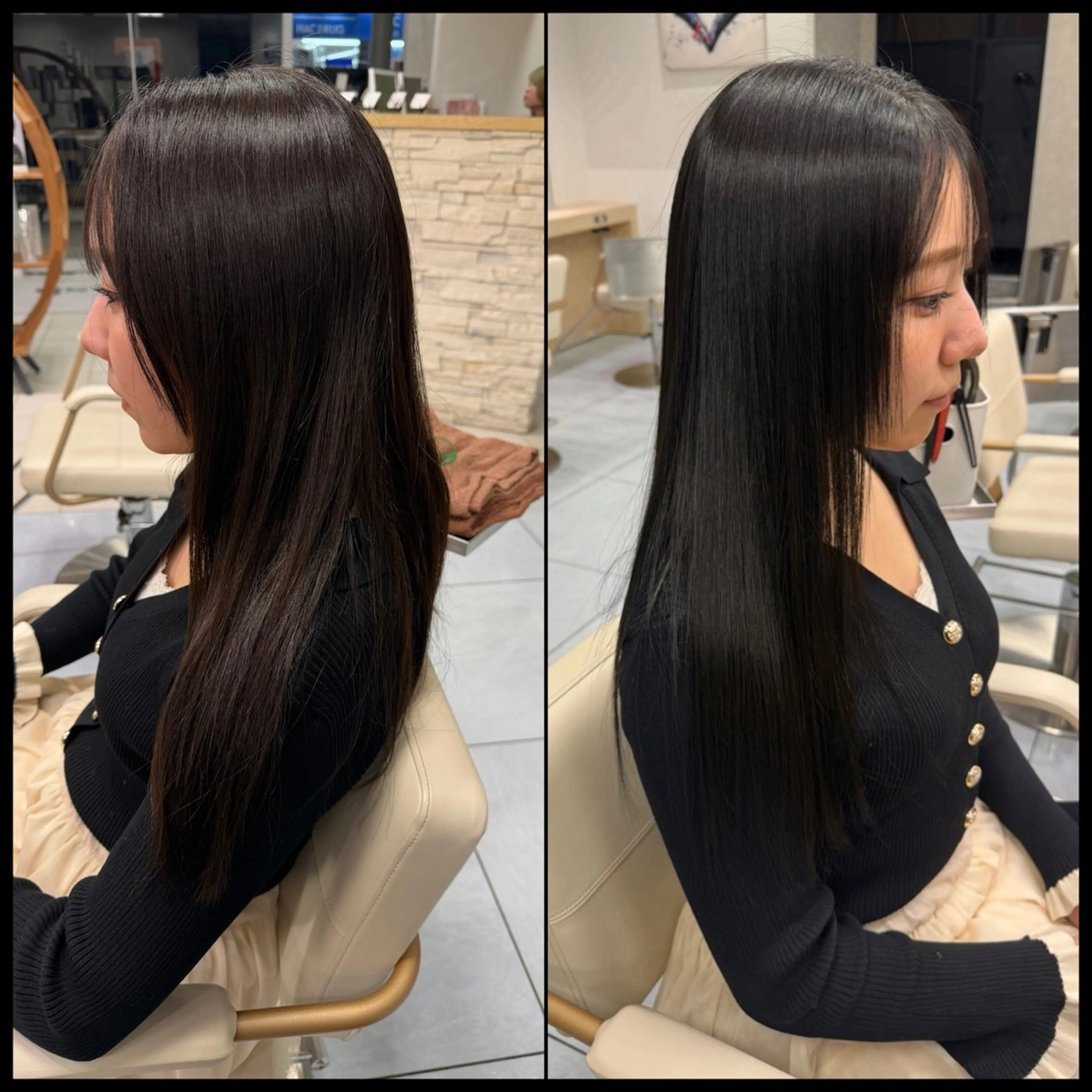 ロング カラー パーマ ヘアカラー 縮毛矯正 髪質改善/縮毛矯正 /ブリーチ矯正/岡部のヘアスタイル