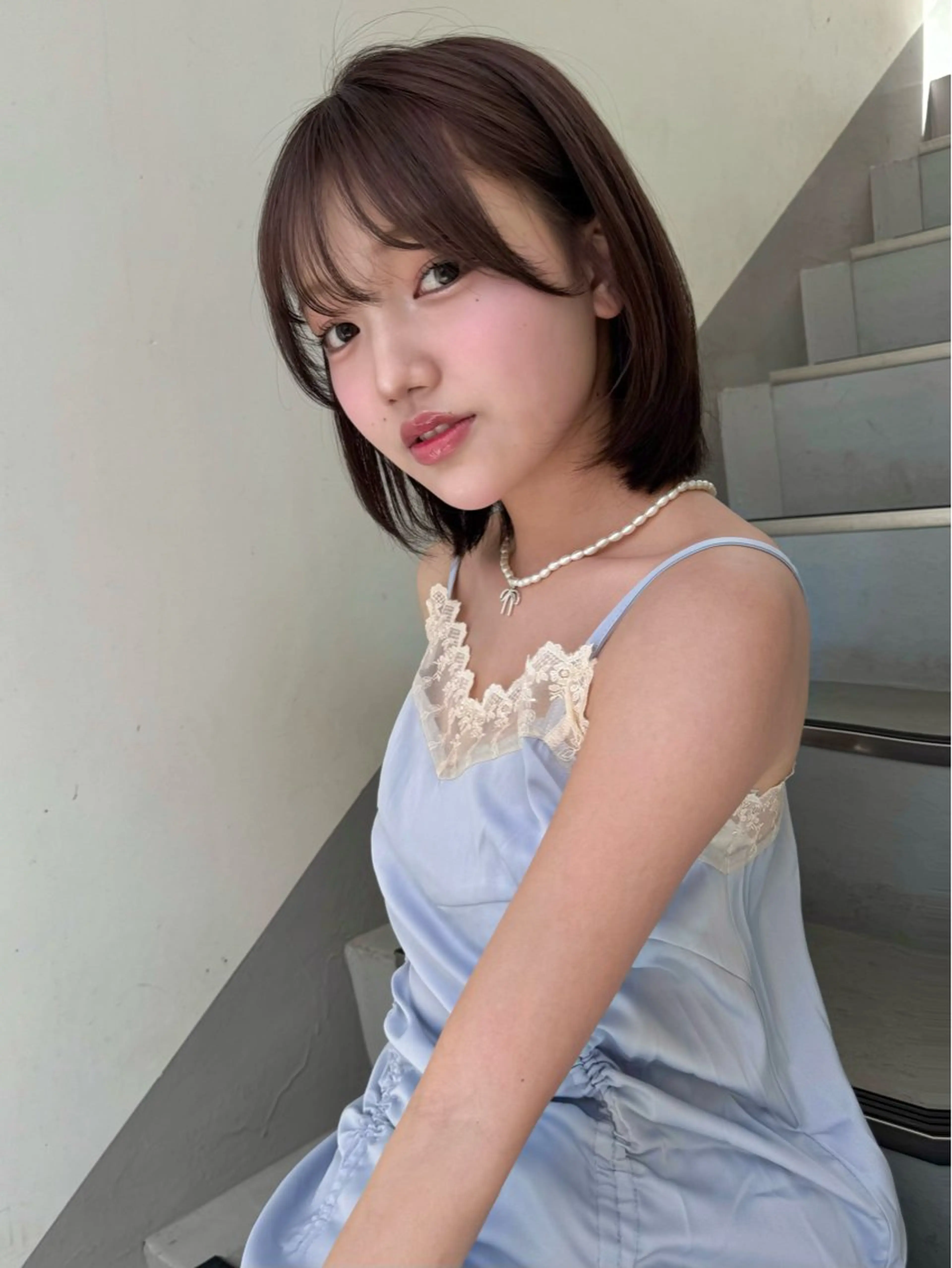 ショート カラー 銀座/レイヤーカット 🩵三浦紗弓🩵のヘアスタイル