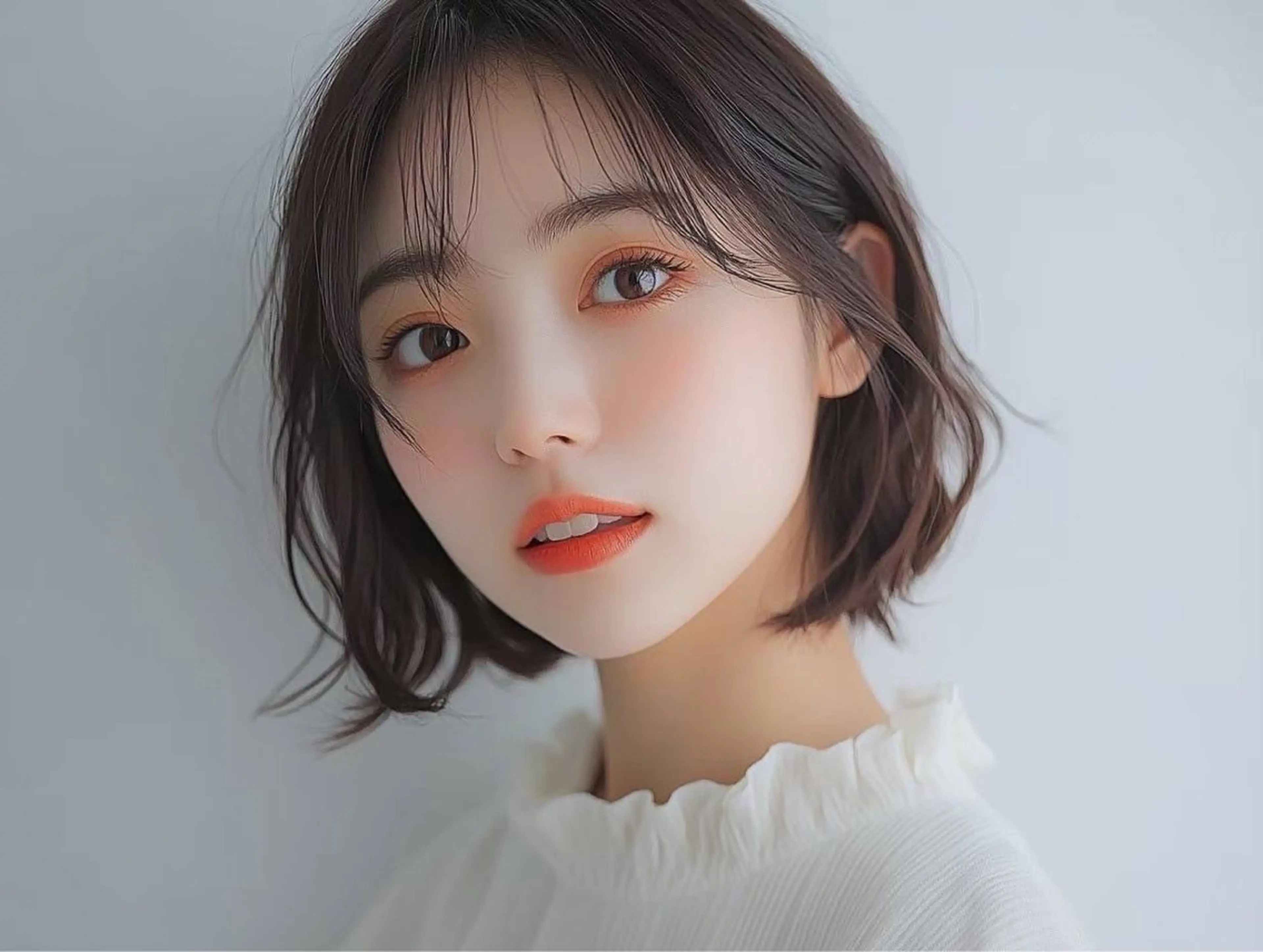 ショート ブリーチなしカラー 美髪矯正・清水天空のヘアスタイル