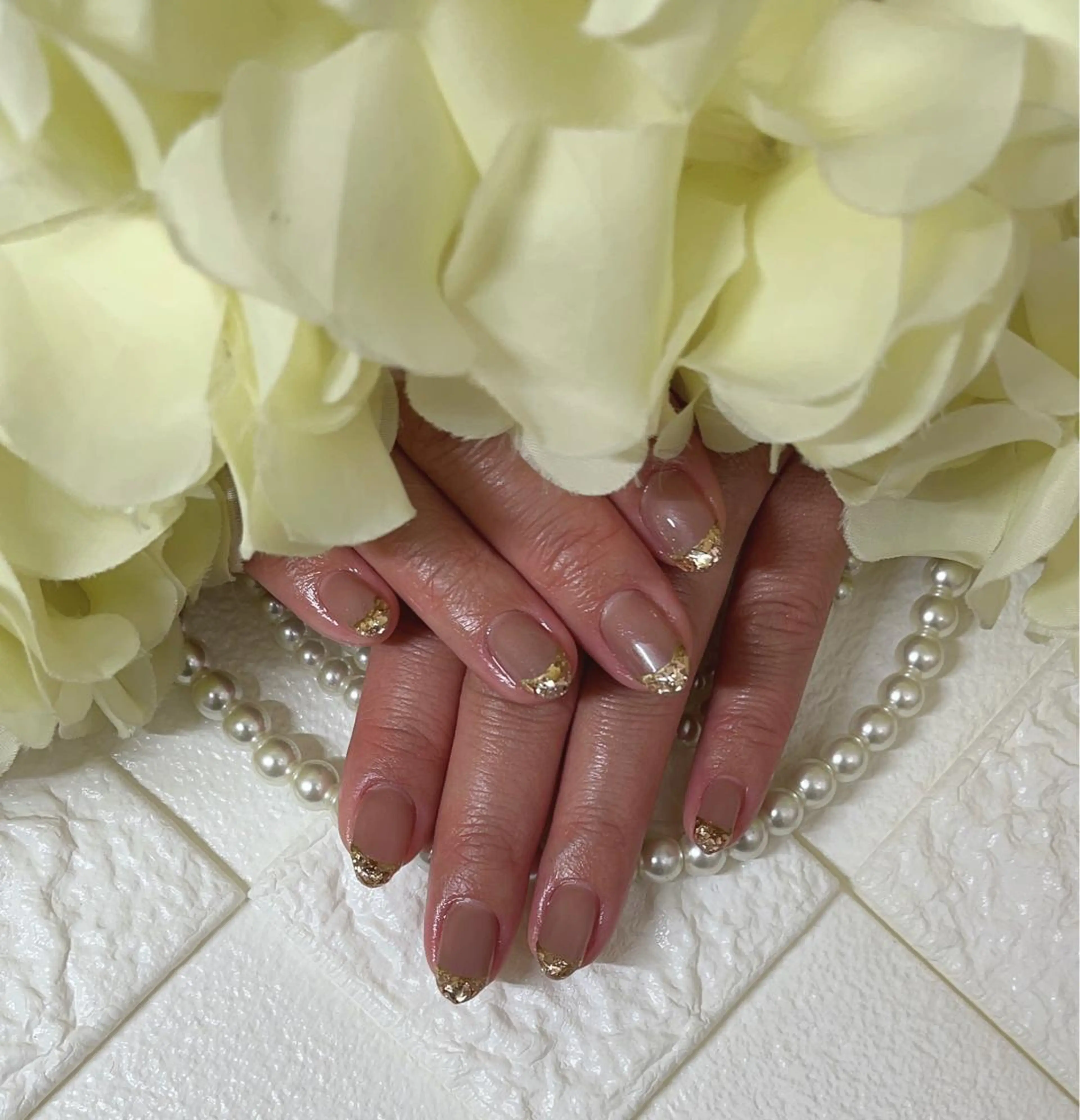 ワンカラー　＋　ガラスフレンチの写真