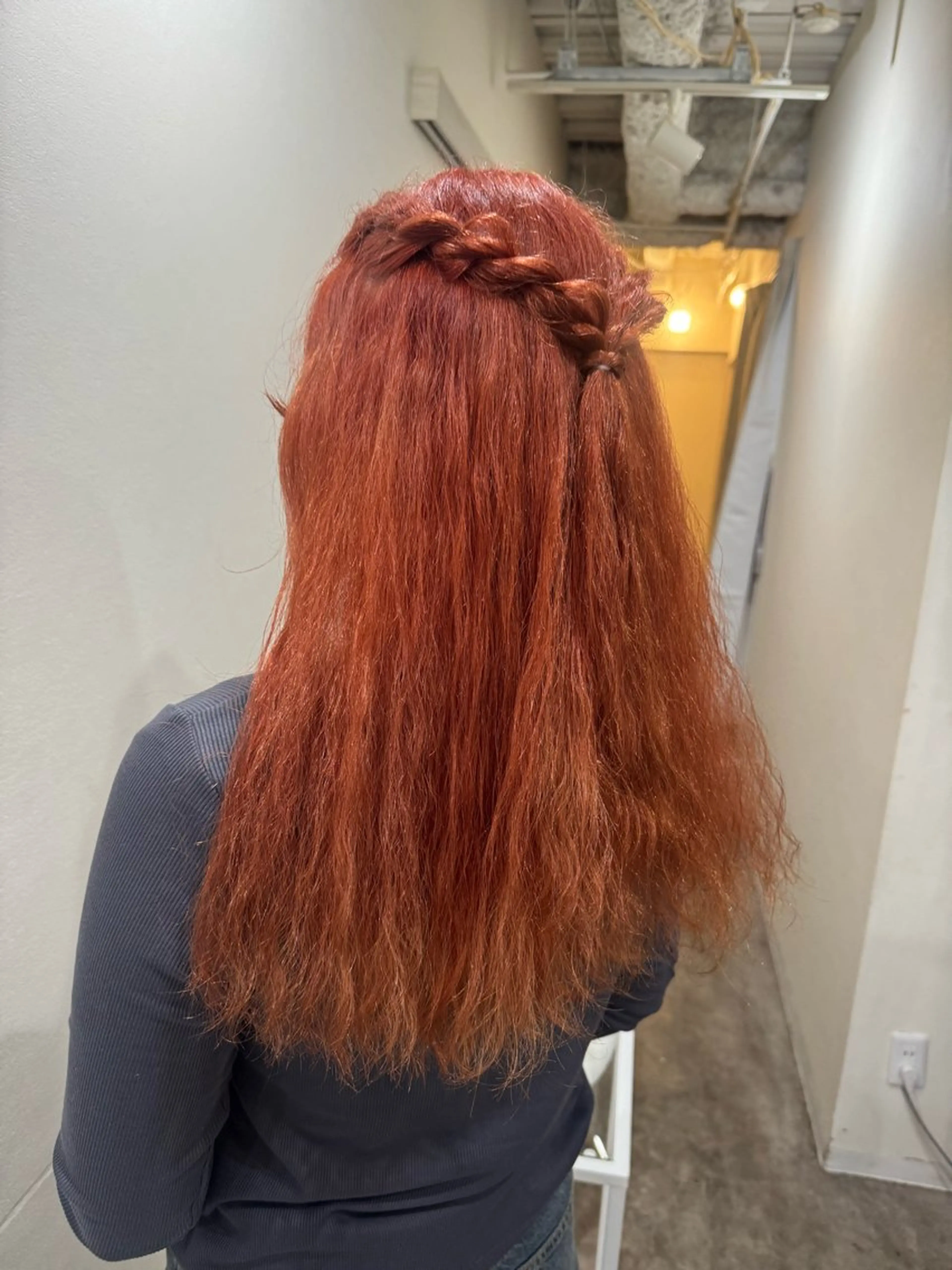 ロング カラー ブリーチ オレンジ 3日空きあり 🌟misatoのヘアスタイル