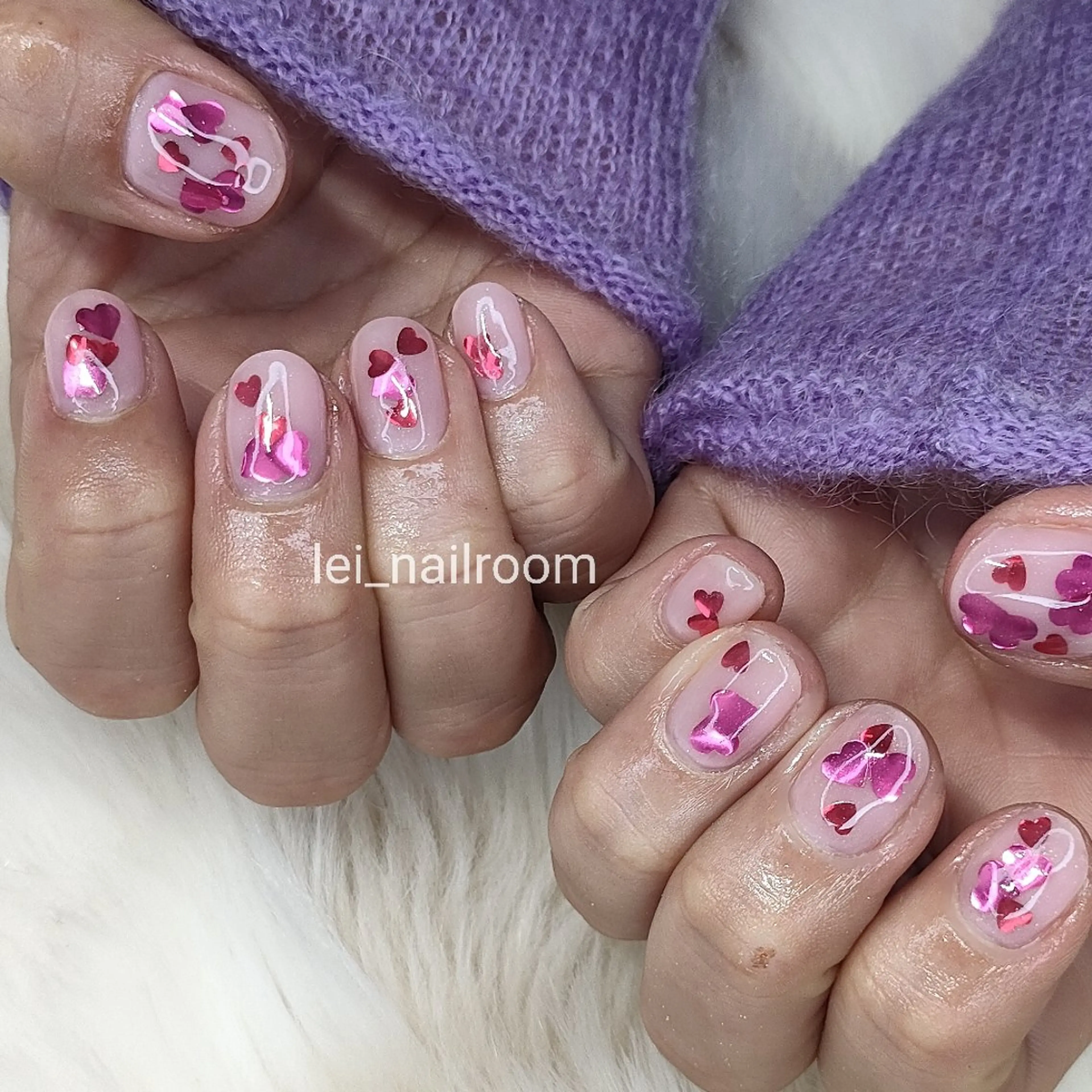 ネイル ハート lei🌼 nailroomのネイルデザイン