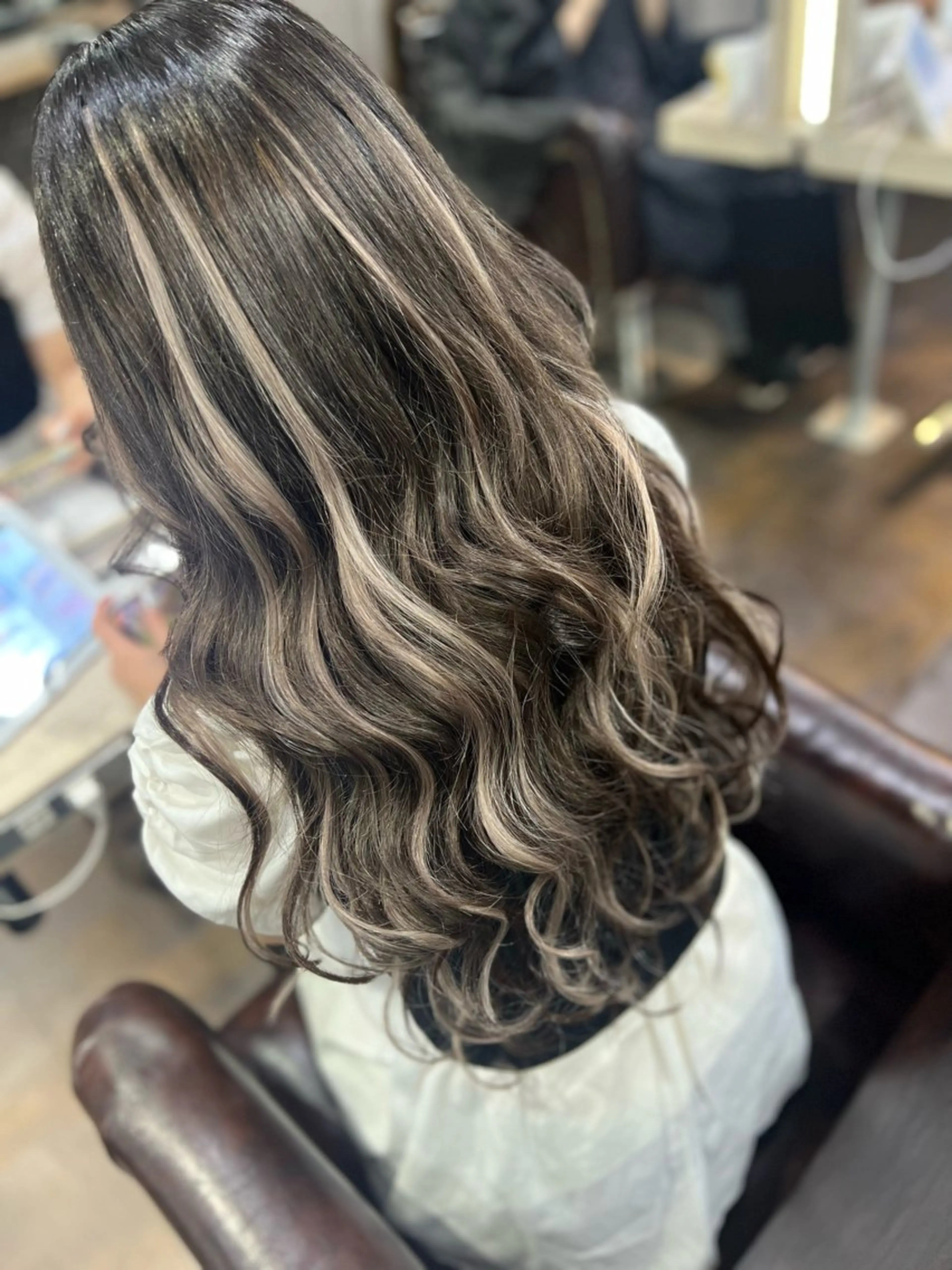 ロング プルエクステ ボブ エクステ ハイライト 髪質改善 透明感ハイトーン カラー🦋🌧希咲のヘアスタイル