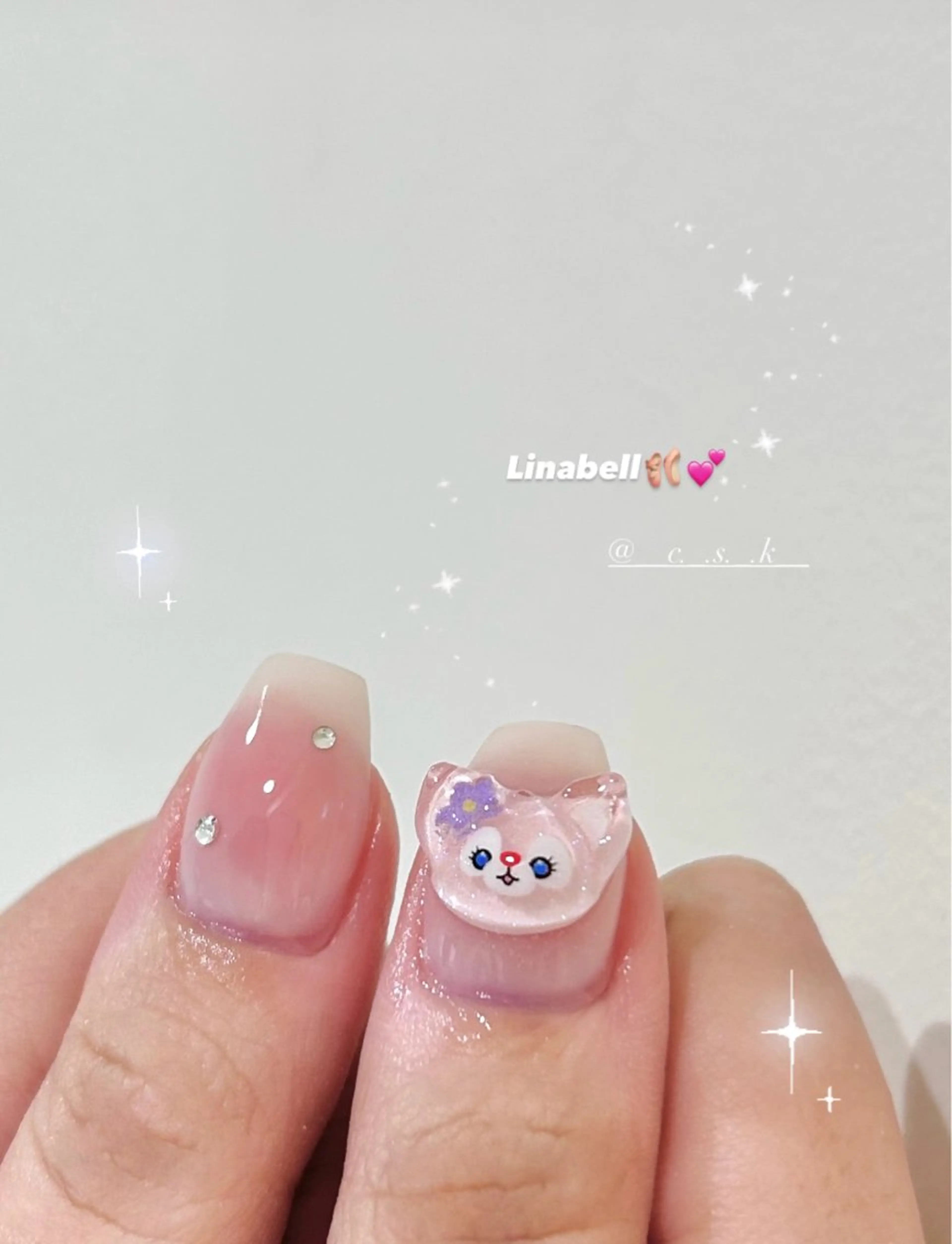 ネイル ハンドネイル 🎀チーク/ちゅるん 🫧chisa🎀のネイルデザイン