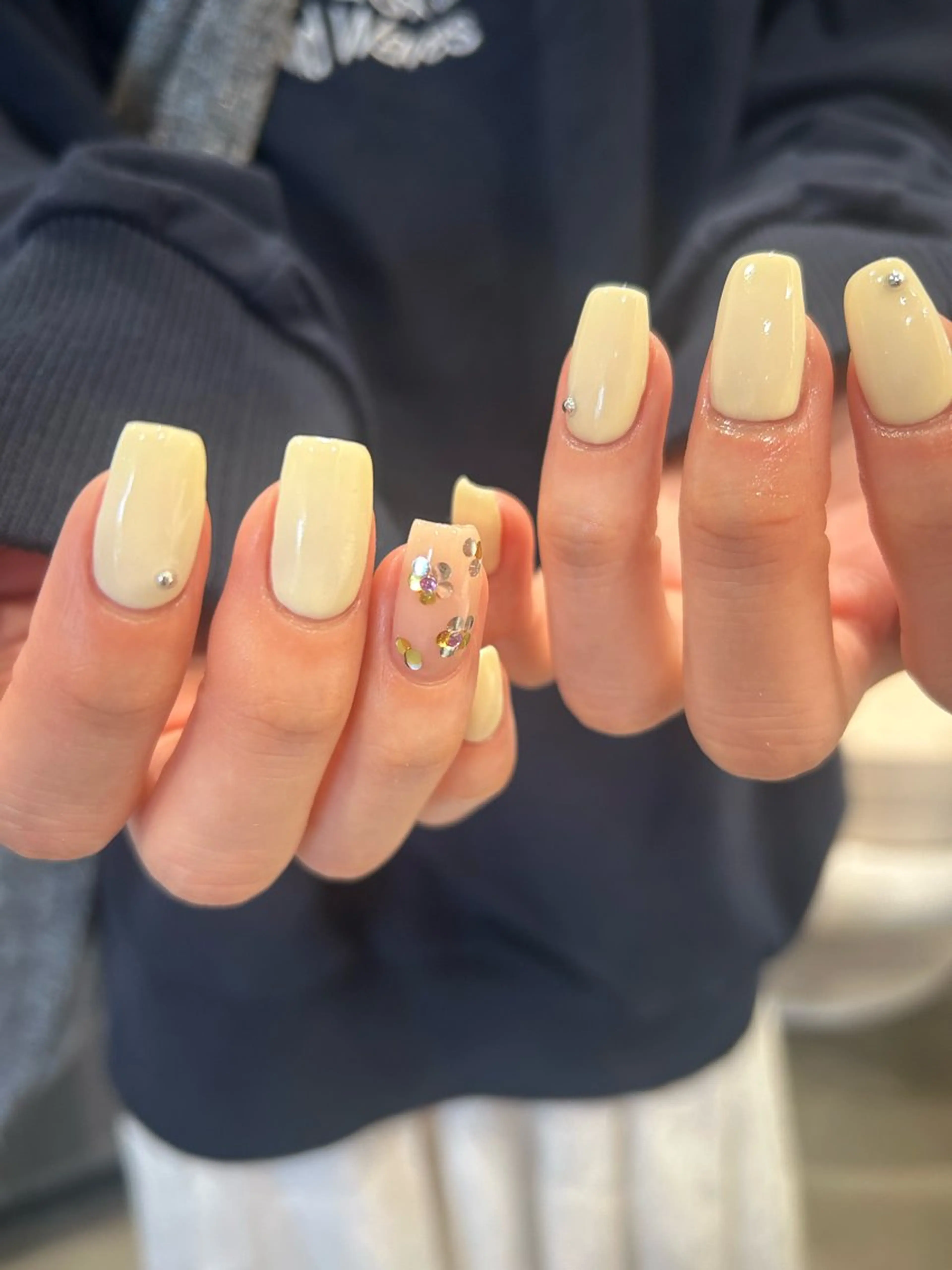 ネイル 春ネイル 黄色 tote. harunaのネイルデザイン