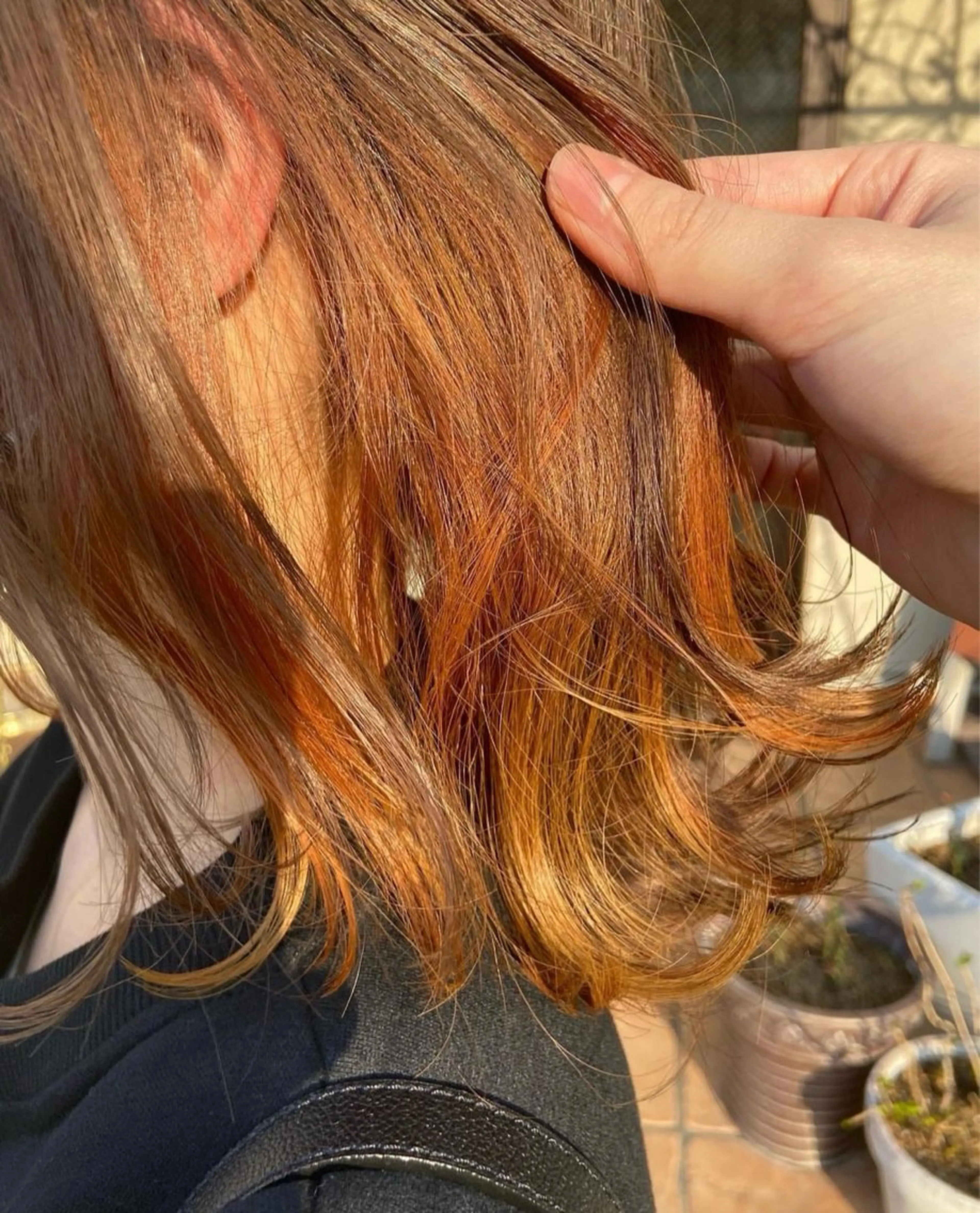 ミディアム カラー 犬塚 梨花のヘアスタイル