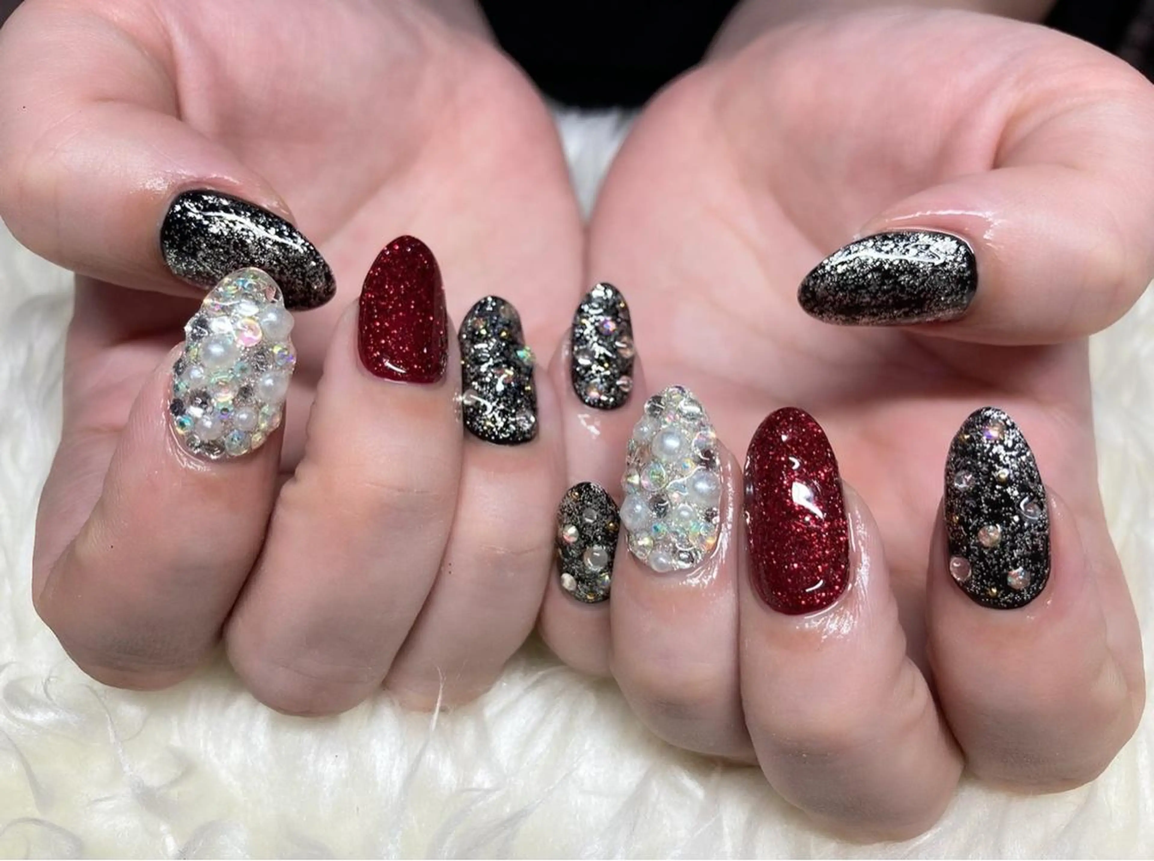 ネイル ジェルネイル ニュアンスネイル パラジェル 冬ネイル ハンドネイル Nail&eye Belire 新宿のネイルデザイン