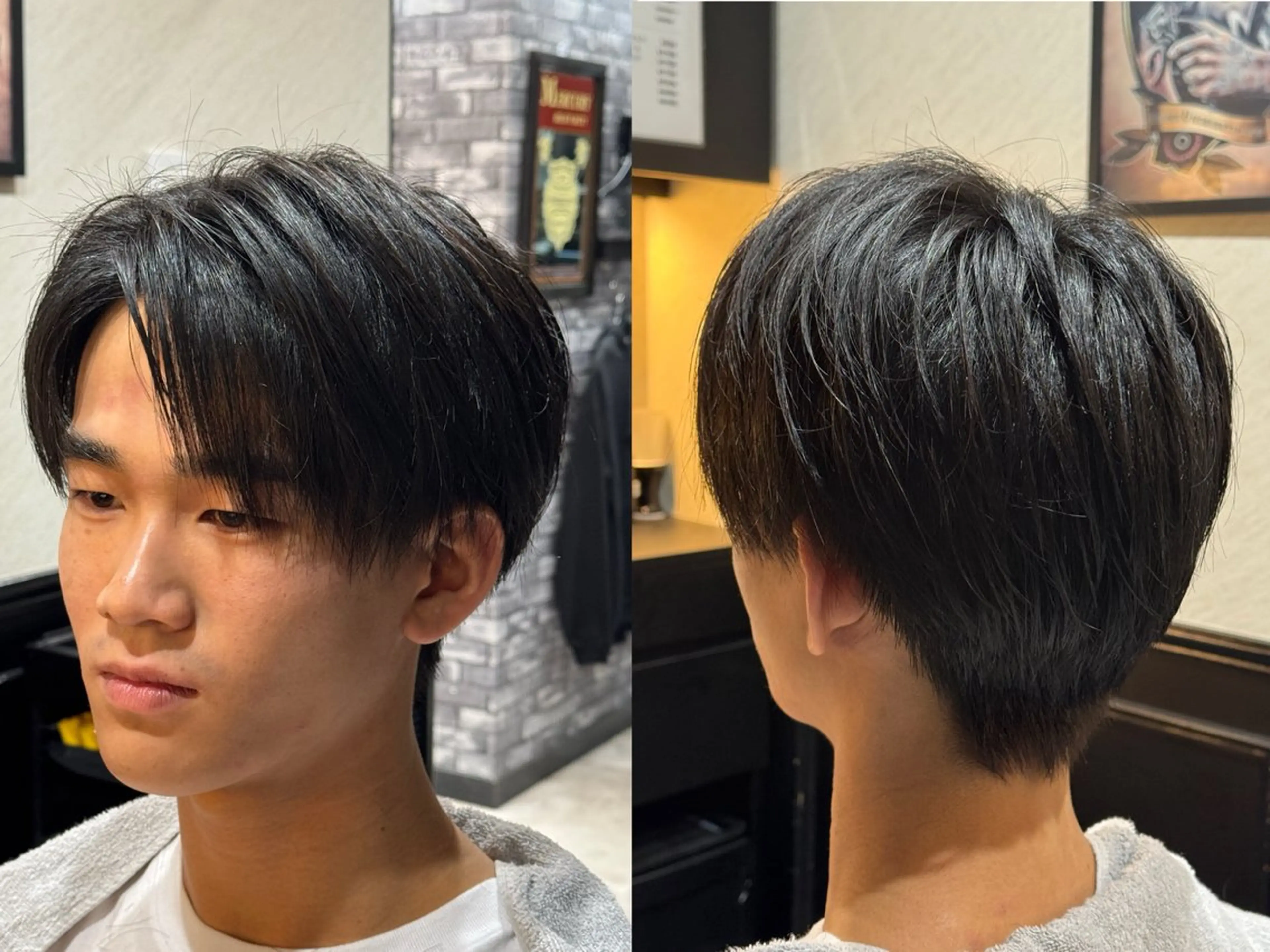 ミディアム ミディアムパーマ カット 有田 光輝のヘアスタイル
