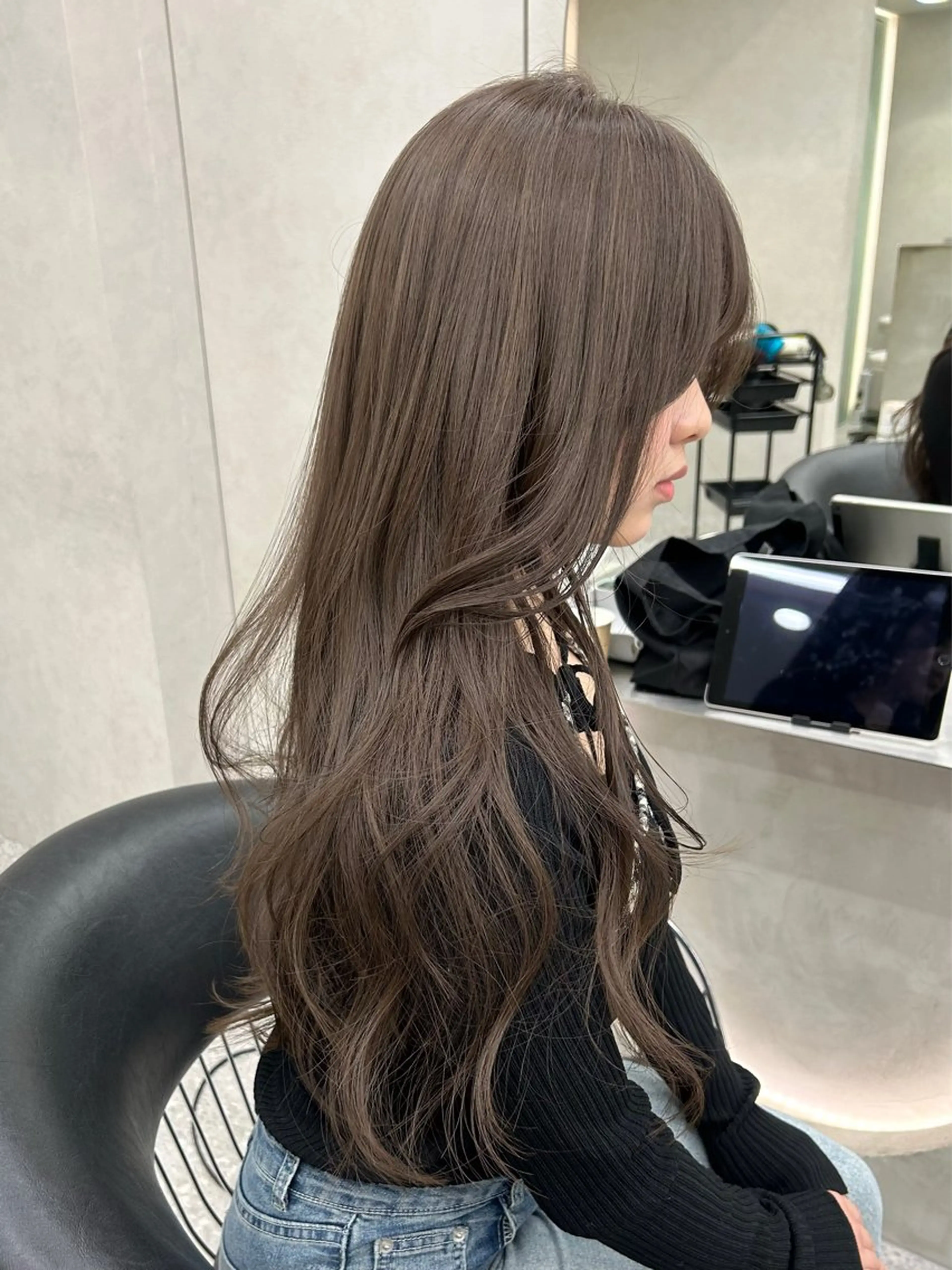 セミロング カラー ヘアアレンジ ヘアカラー トリートメント fumika🎀 ベージュのヘアスタイル