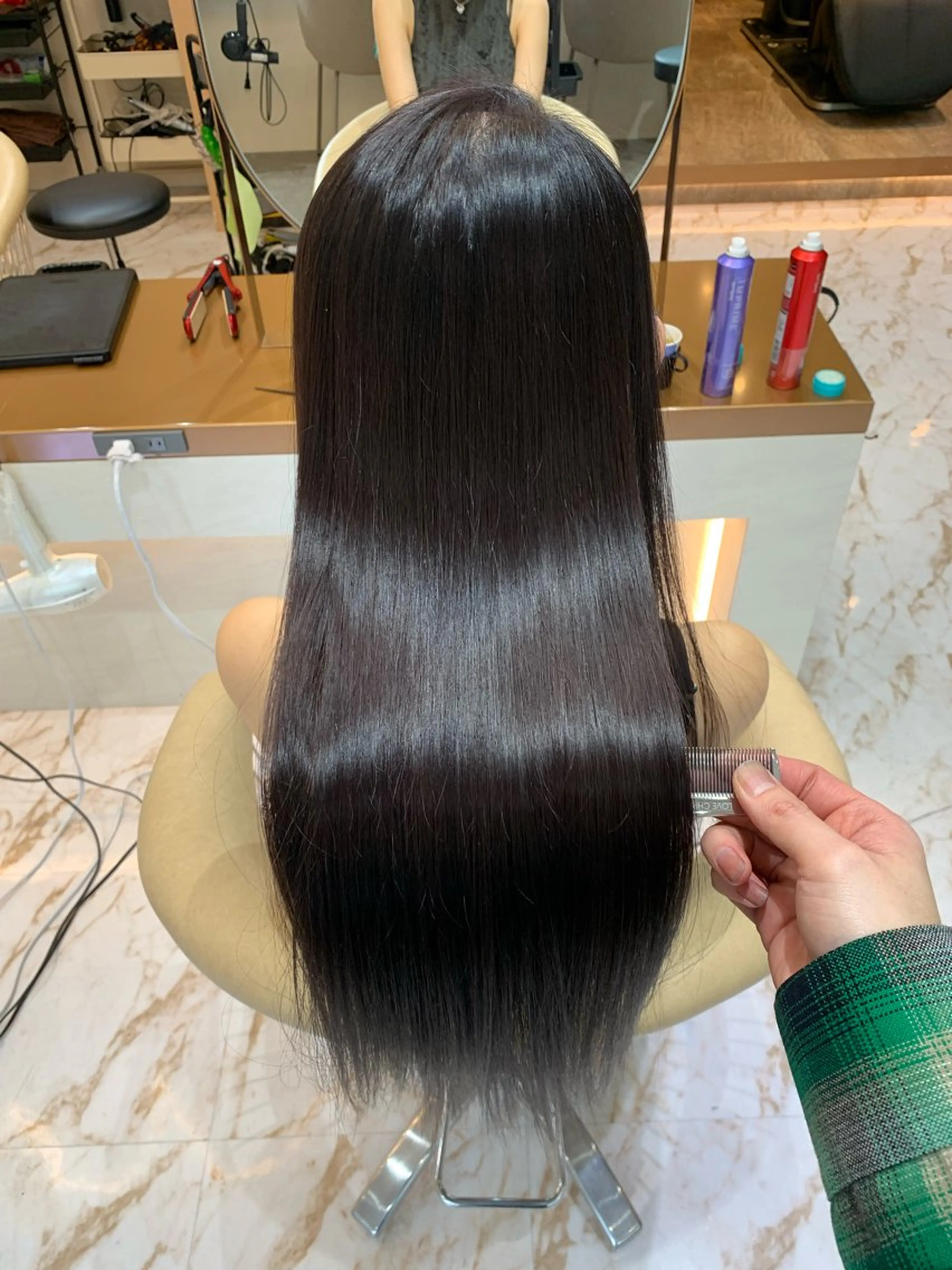 セミロング カラー パーマ ✨美髪矯正×髪質改善 🍎カイト🍎渋谷のヘアスタイル