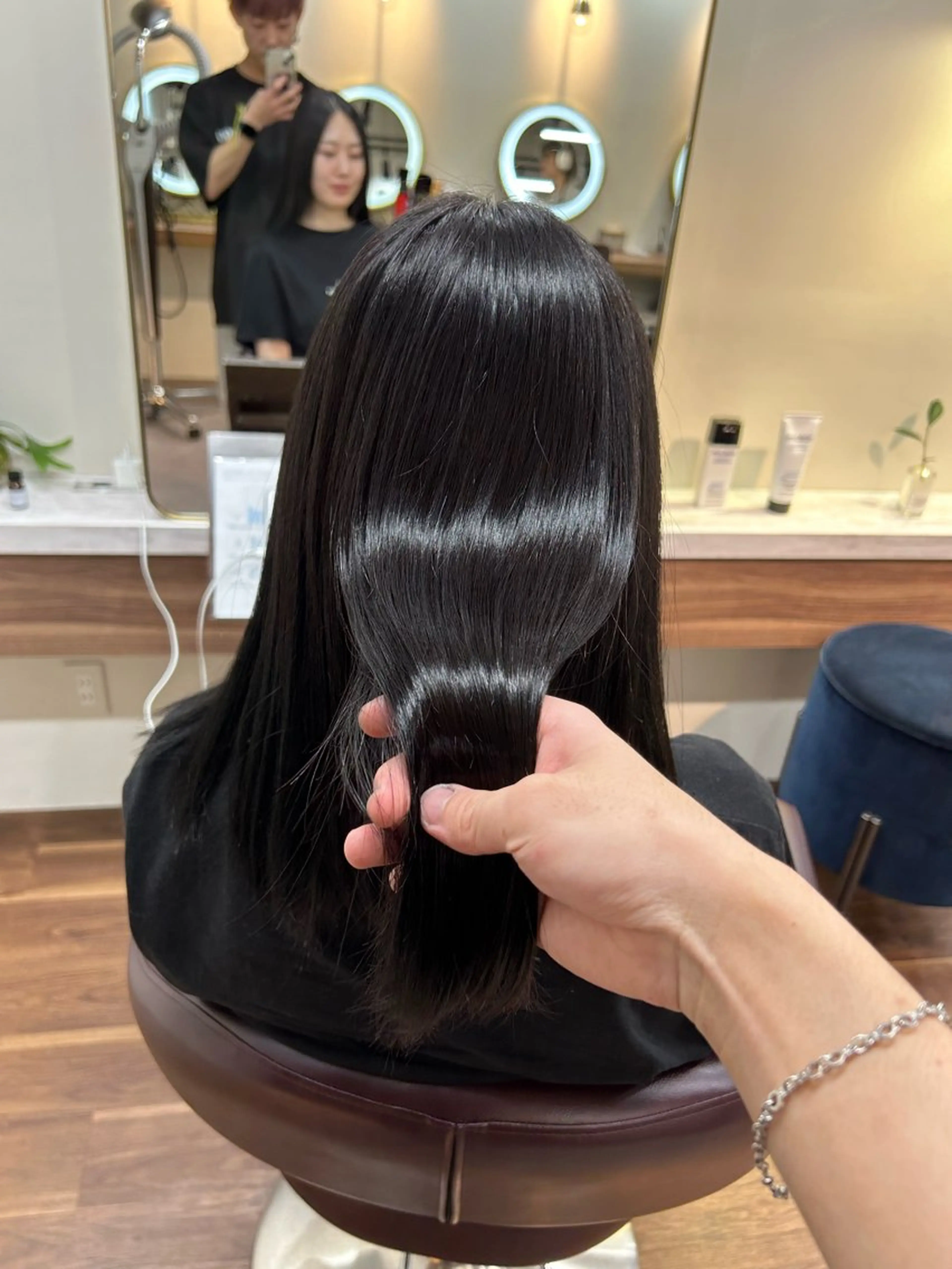 カラー 黒髪 野上 晃生のヘアスタイル